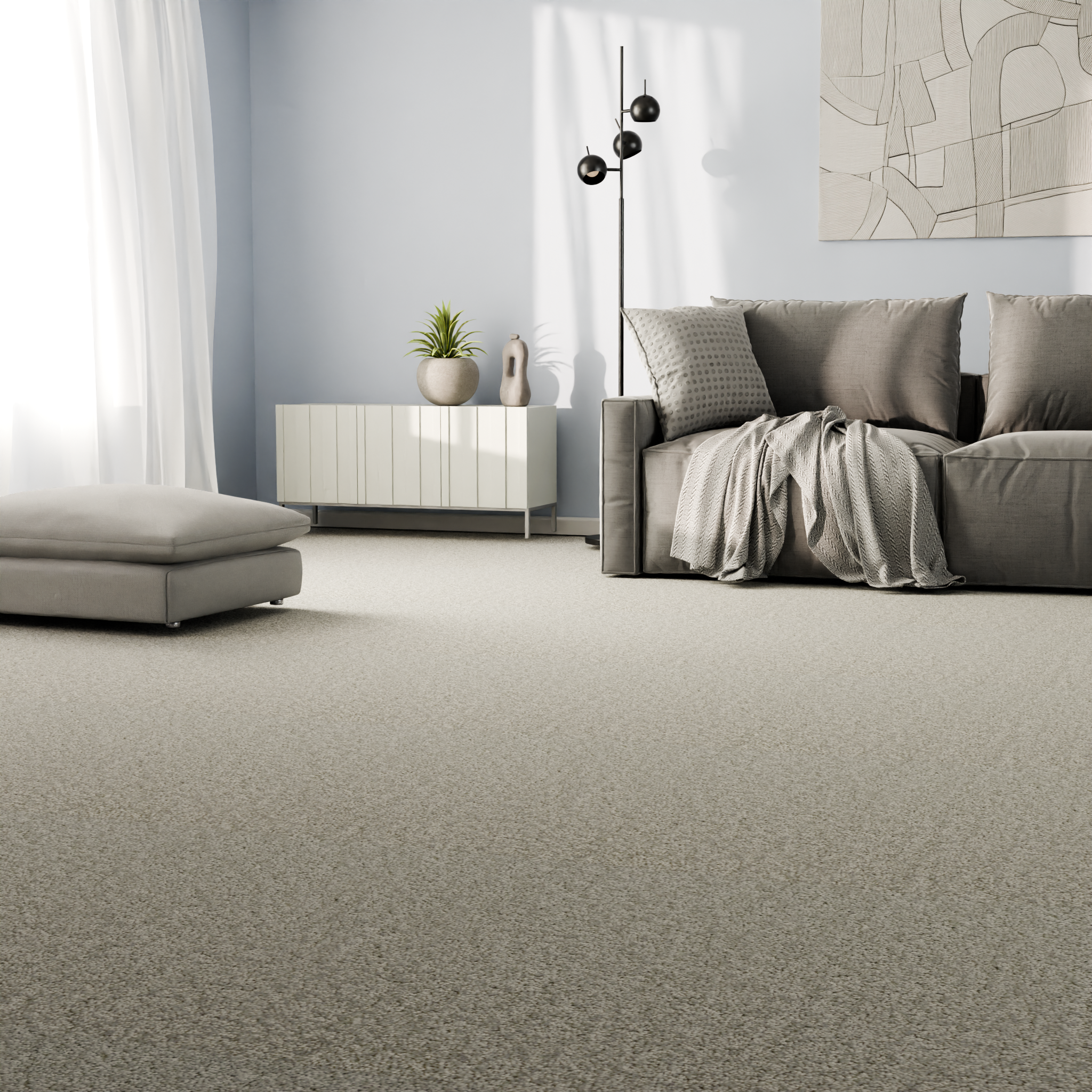 Изображение товара Ковровое покрытие «Перуджа», 4 м, цвет серый