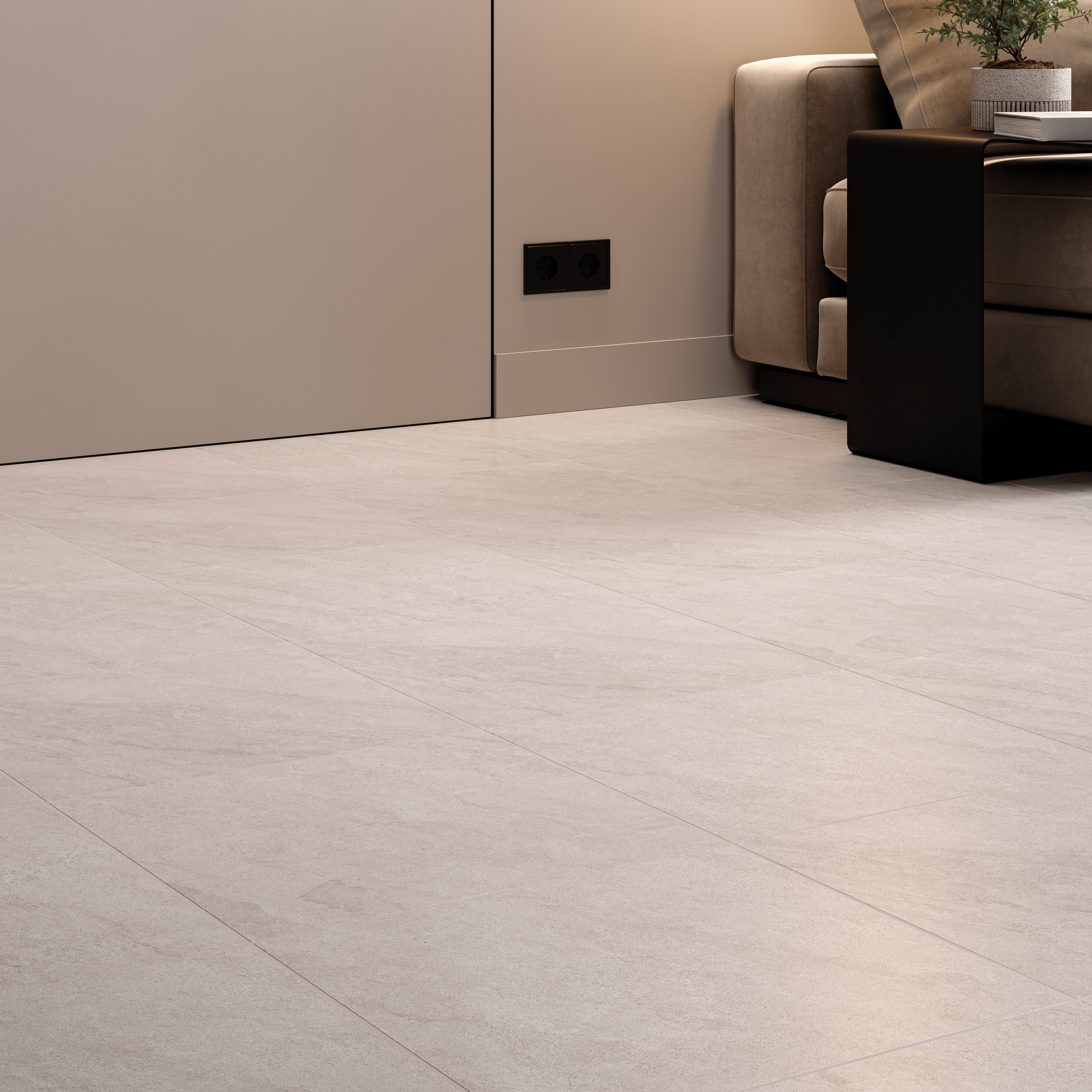 Изображение товара Глазурованный керамогранит Урал 40x40 см матовый серый для пола и стен