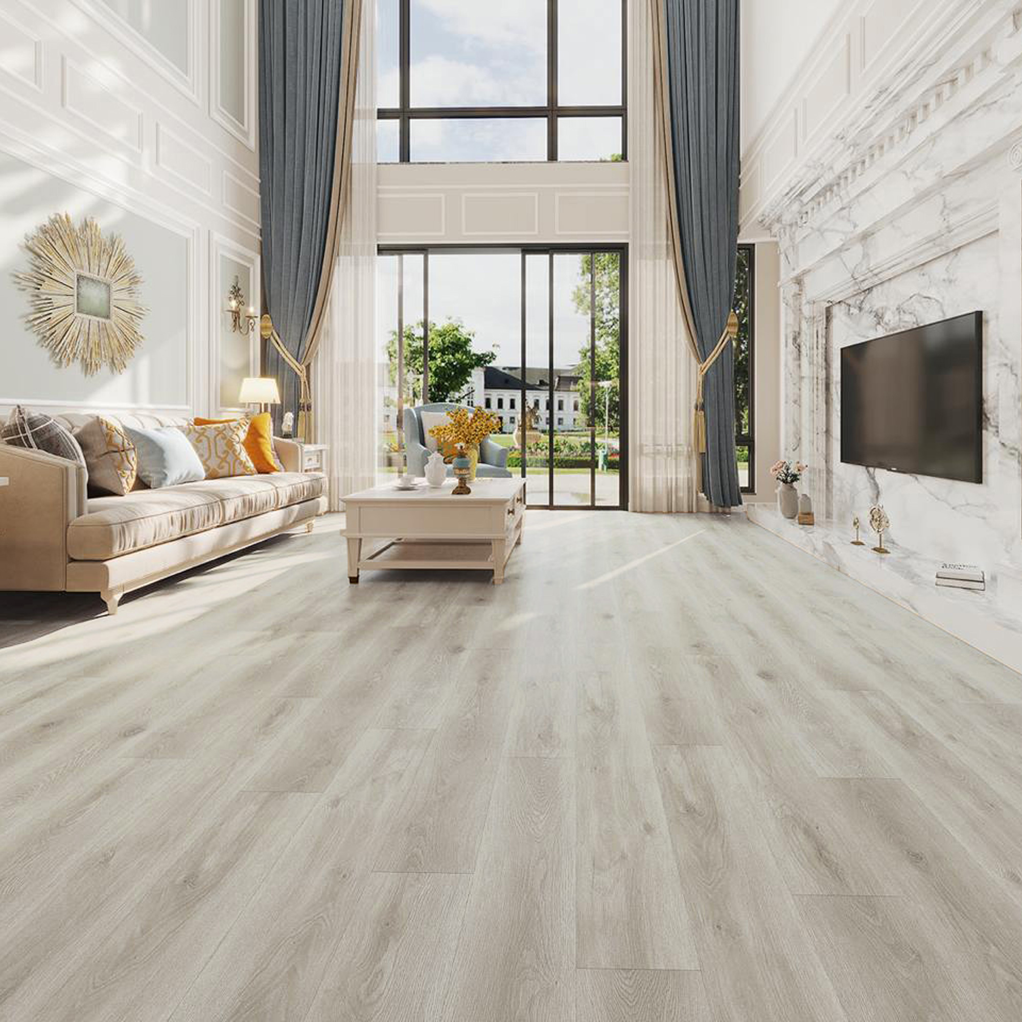 Изображение товара SPC плитка I-Floors Basic Дуб Осама 43 класс влагостойкий легкий монтаж 112x18.4 мм