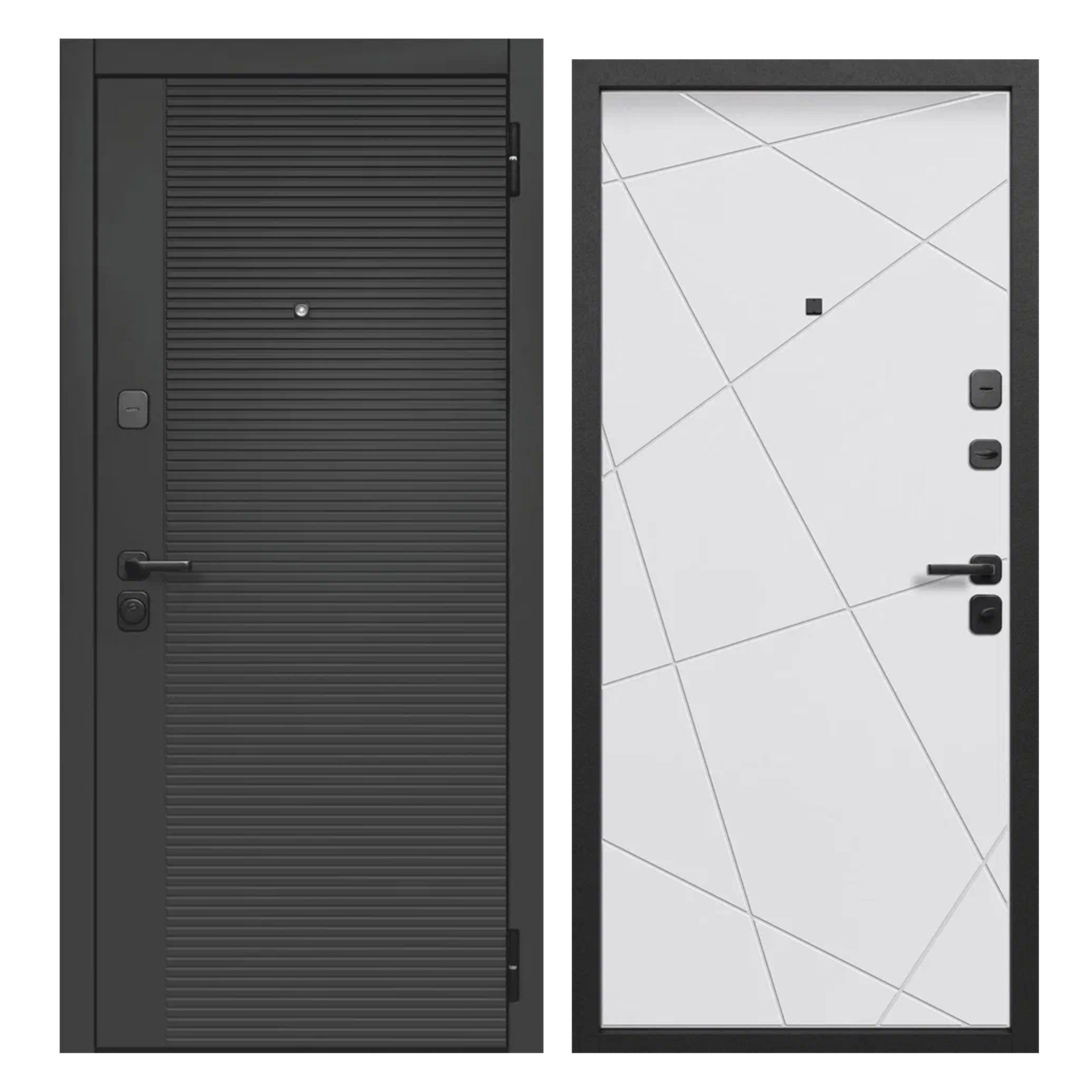 Изображение товара Входная дверь Superlock SL-10 правый 205x86см цвет сатин черный/сатин белый