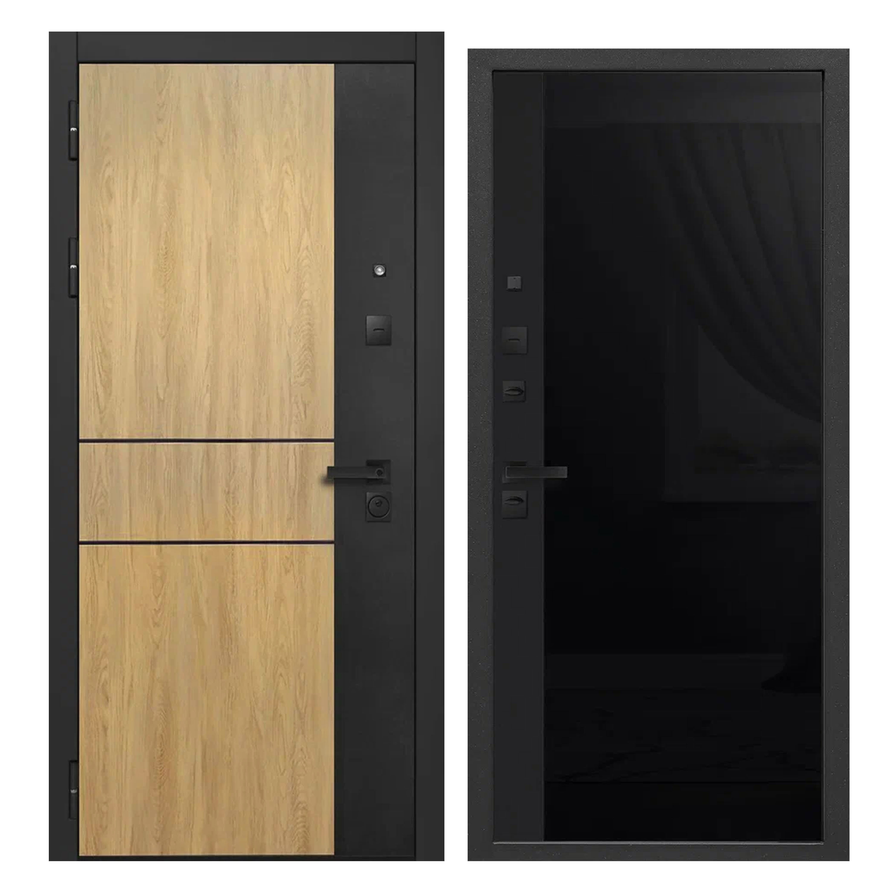 Изображение товара Входная дверь SUPERLOCK SL-13 - умный замок, 205x86 см, дуб/сатин черный Изображение товара Входная дверь SUPERLOCK SL-13 - умный замок, 205x86 см, дуб/сатин черный