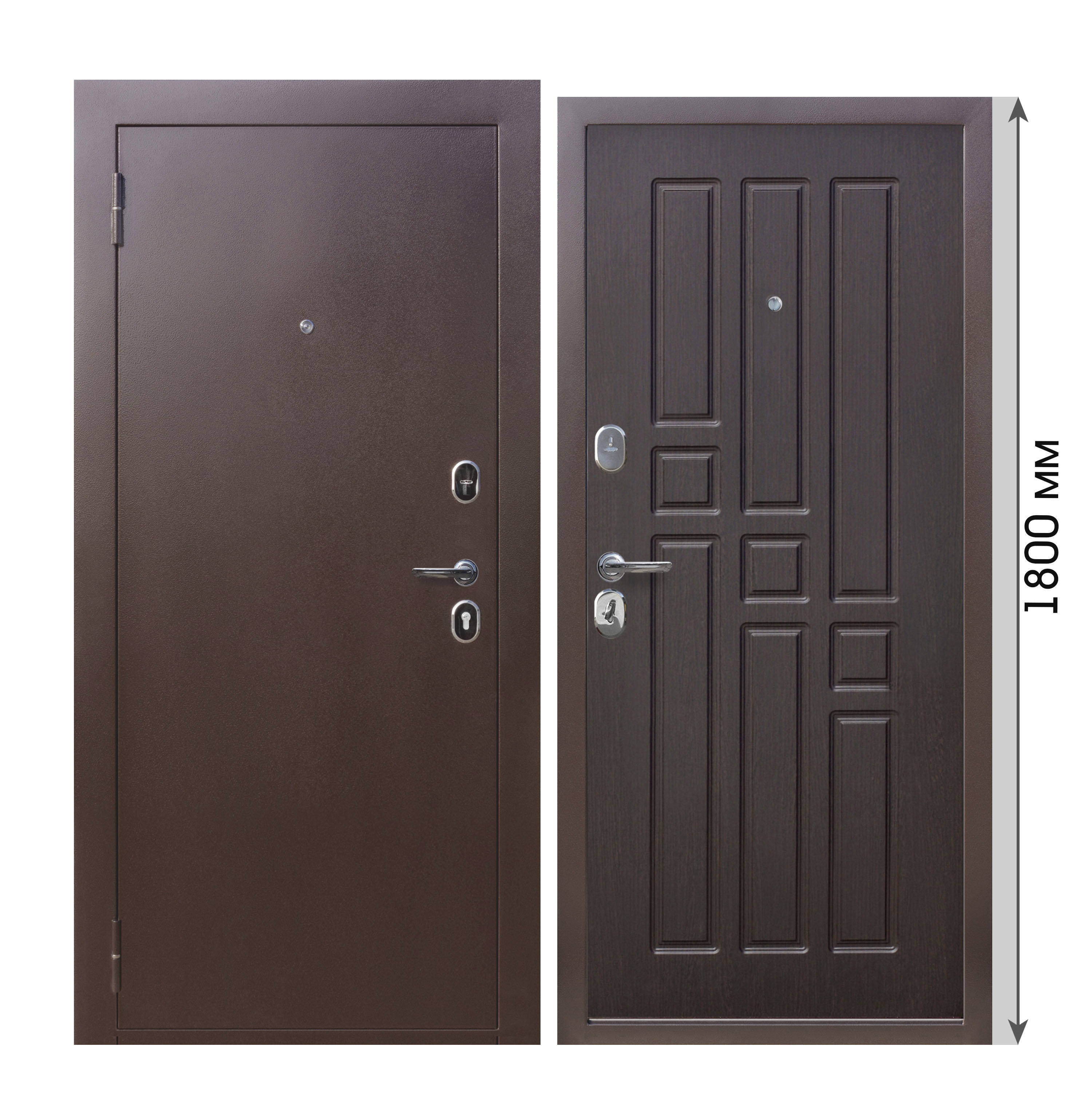 Изображение товара Входная дверь Superlock SL-30 левый 180x86см цвет антик медь/венге