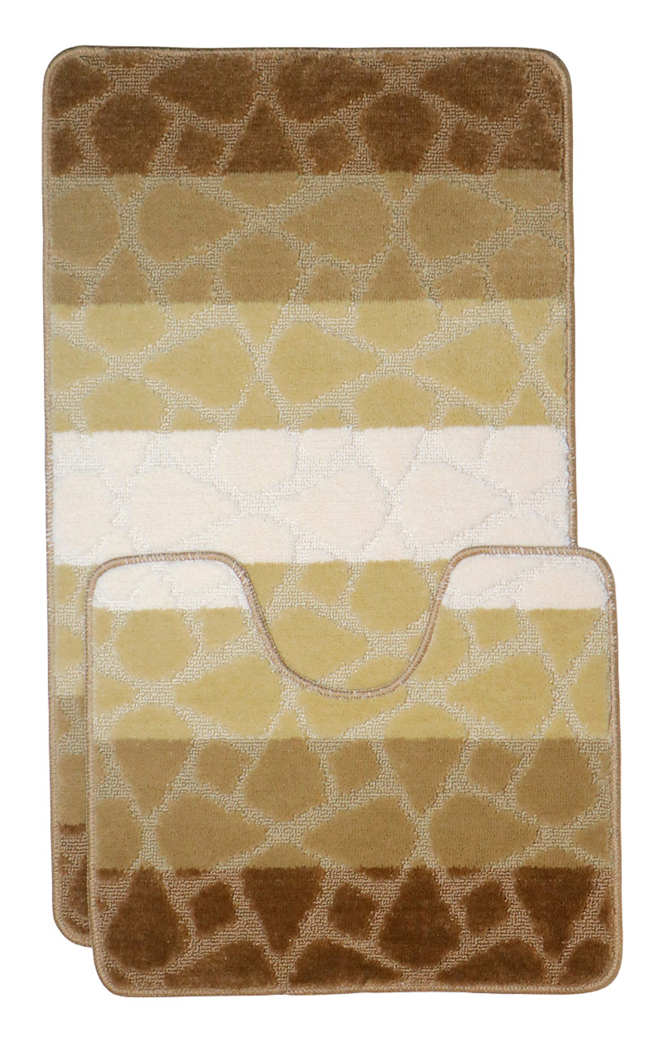 Изображение товара Коврик для ванной комнаты и туалета VONALDI 2405/00541 100x60/50x60 цвет бежевый