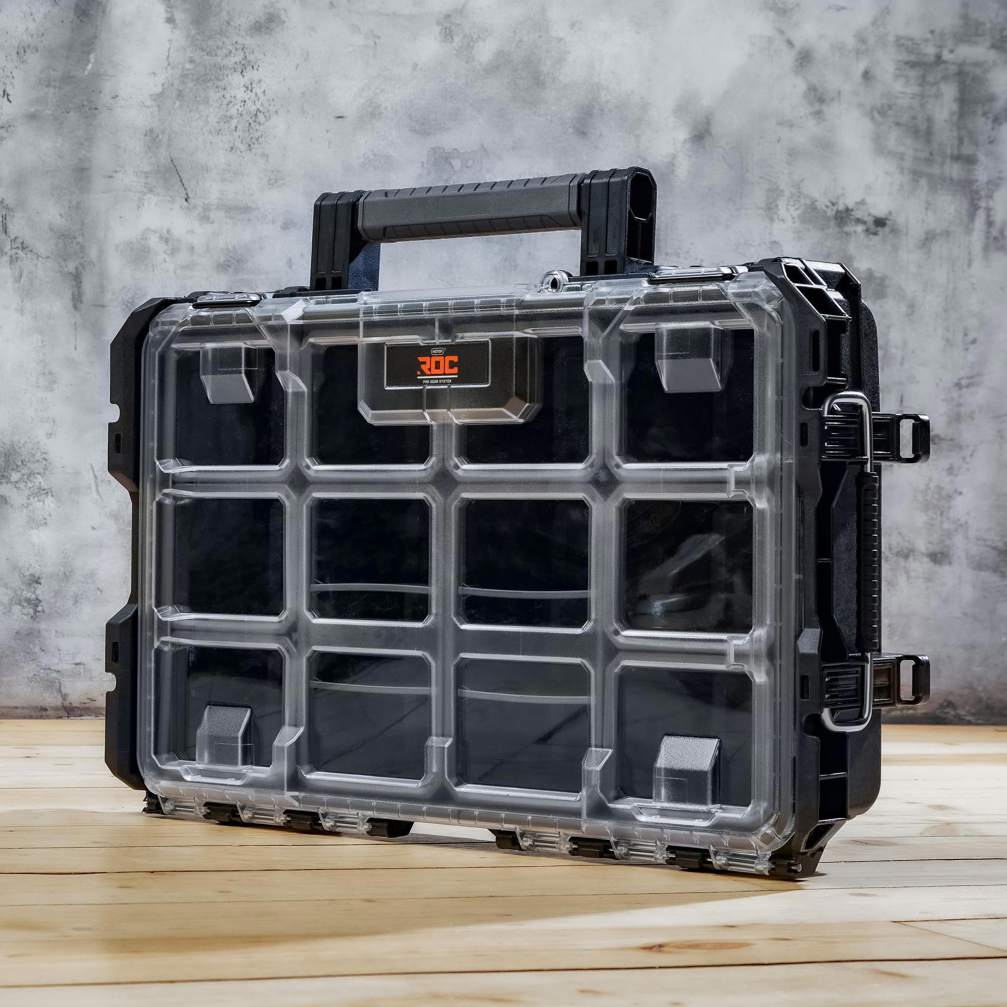 Изображение товара Ящик для инструментов KETER Pro Gear 257190 с 10 съемными контейнерами и прозрачной крышкой