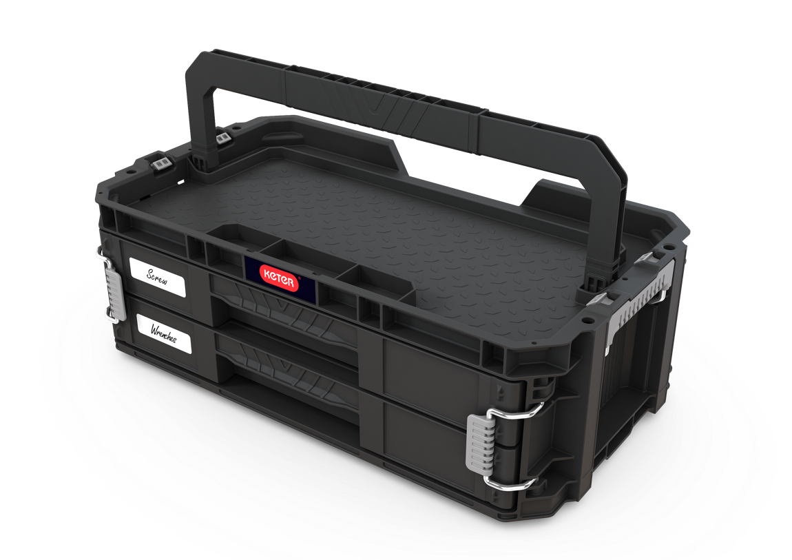 Изображение товара Ящик для инструментов KETER Connect 2 drawers 54,2x54,2x18,5 см