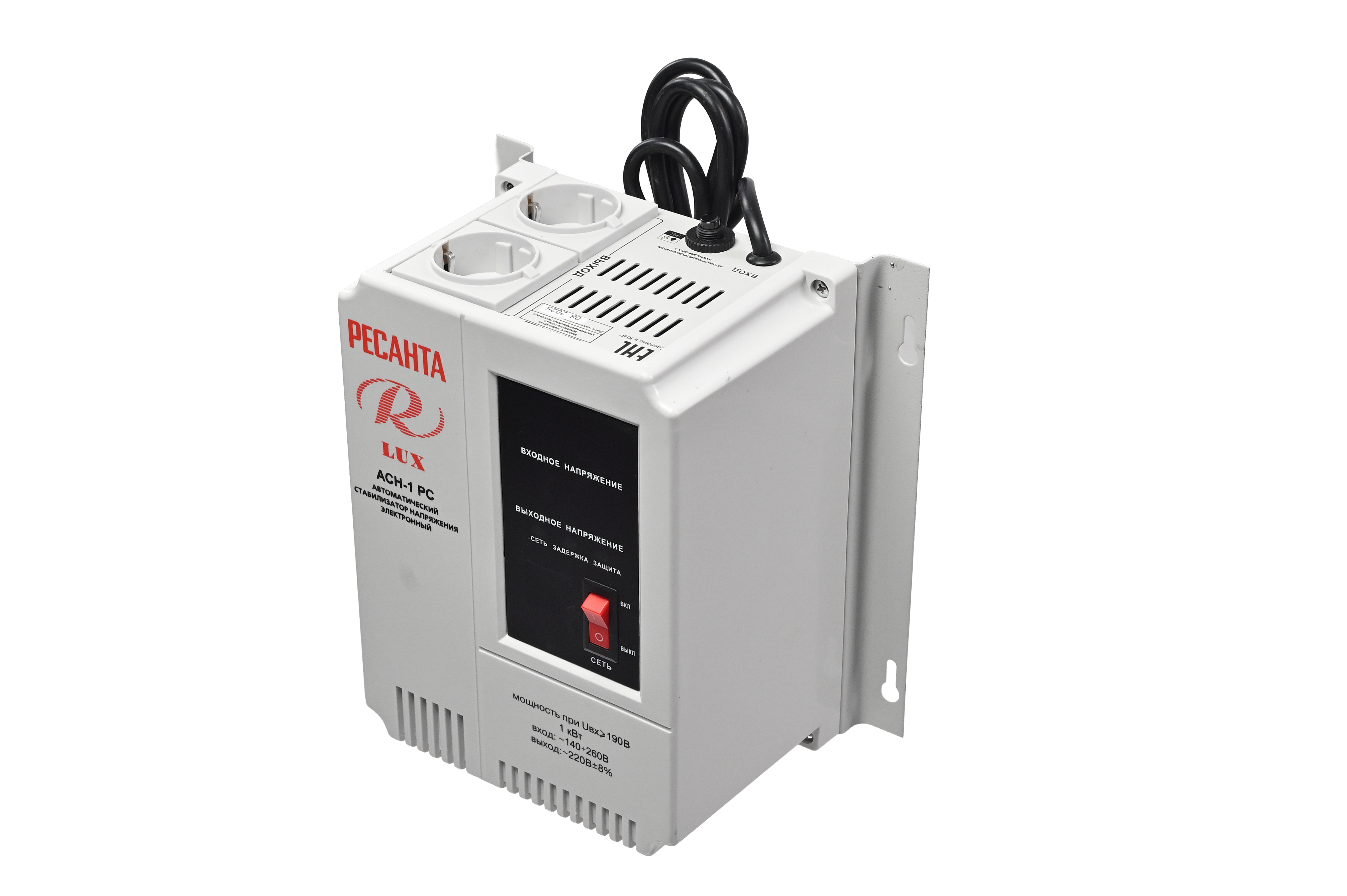 Изображение товара Стабилизатор Ресанта АСН-1 РС 1 кВт с автоматическим контроллером пиков напряжения Изображение товара Стабилизатор Ресанта АСН-1 РС 1 кВт с автоматическим контроллером пиков напряжения