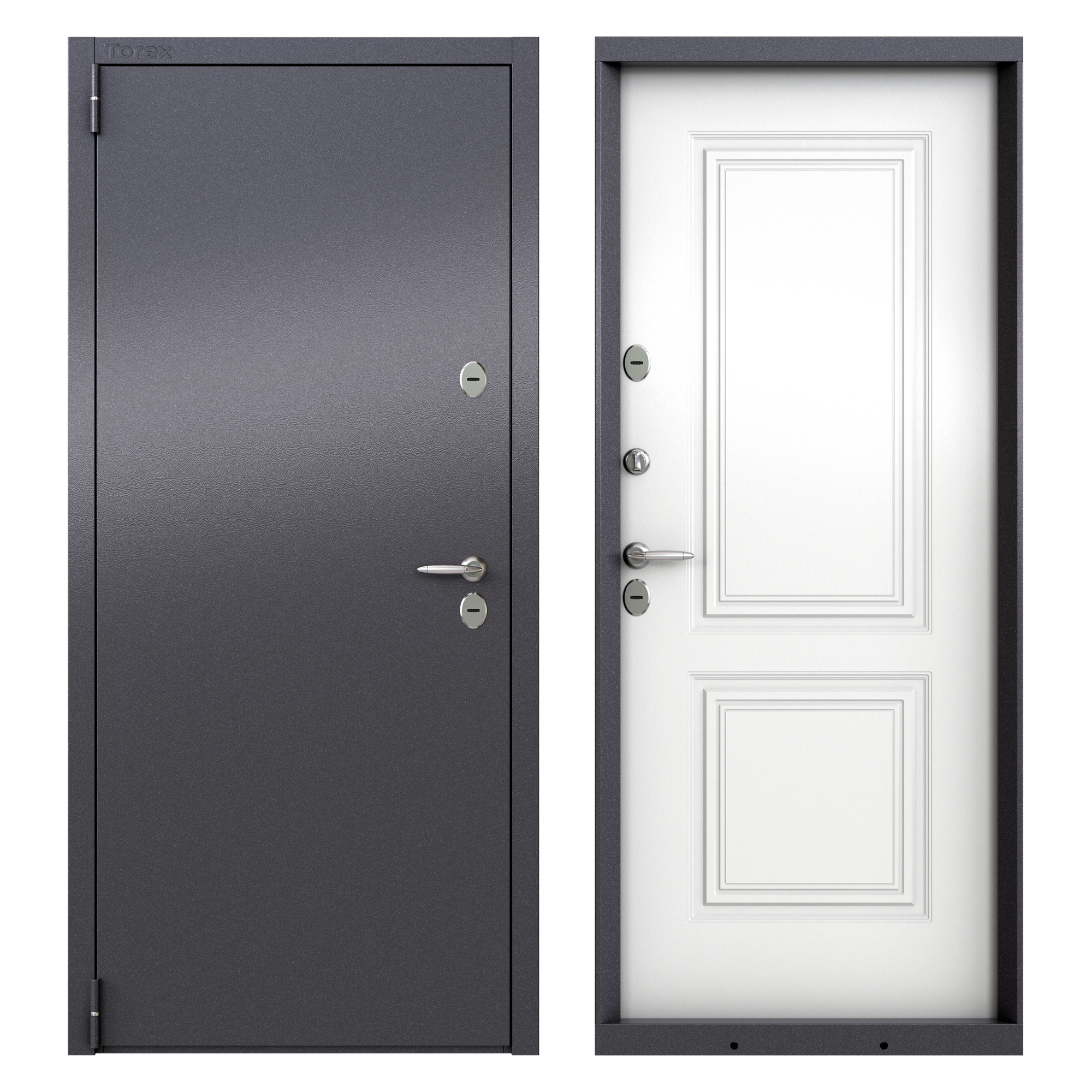 Изображение товара Дверь Штиль TOREX 950L Левый, белая, сталь, терморазрыв, 2 замка