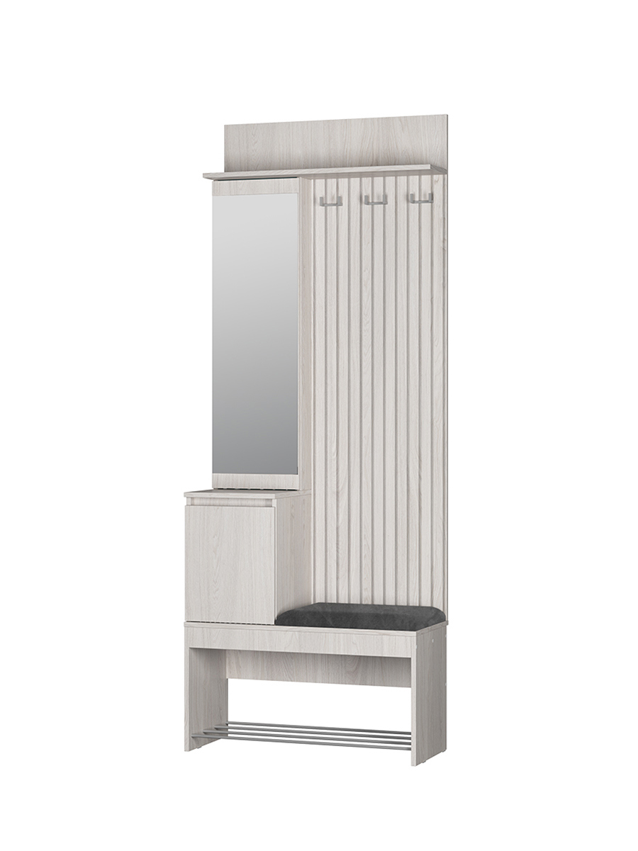 Изображение товара Комплект мебели для прихожей Bts Лама ПР-07 80.2x210.3x35.6 см ЛДСП цвет белый