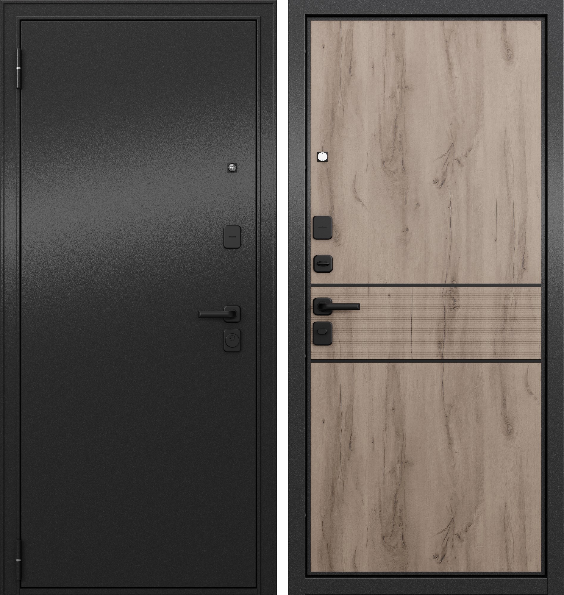 Изображение товара Дверь входная металлическая Брутал 96x205 см левая форест