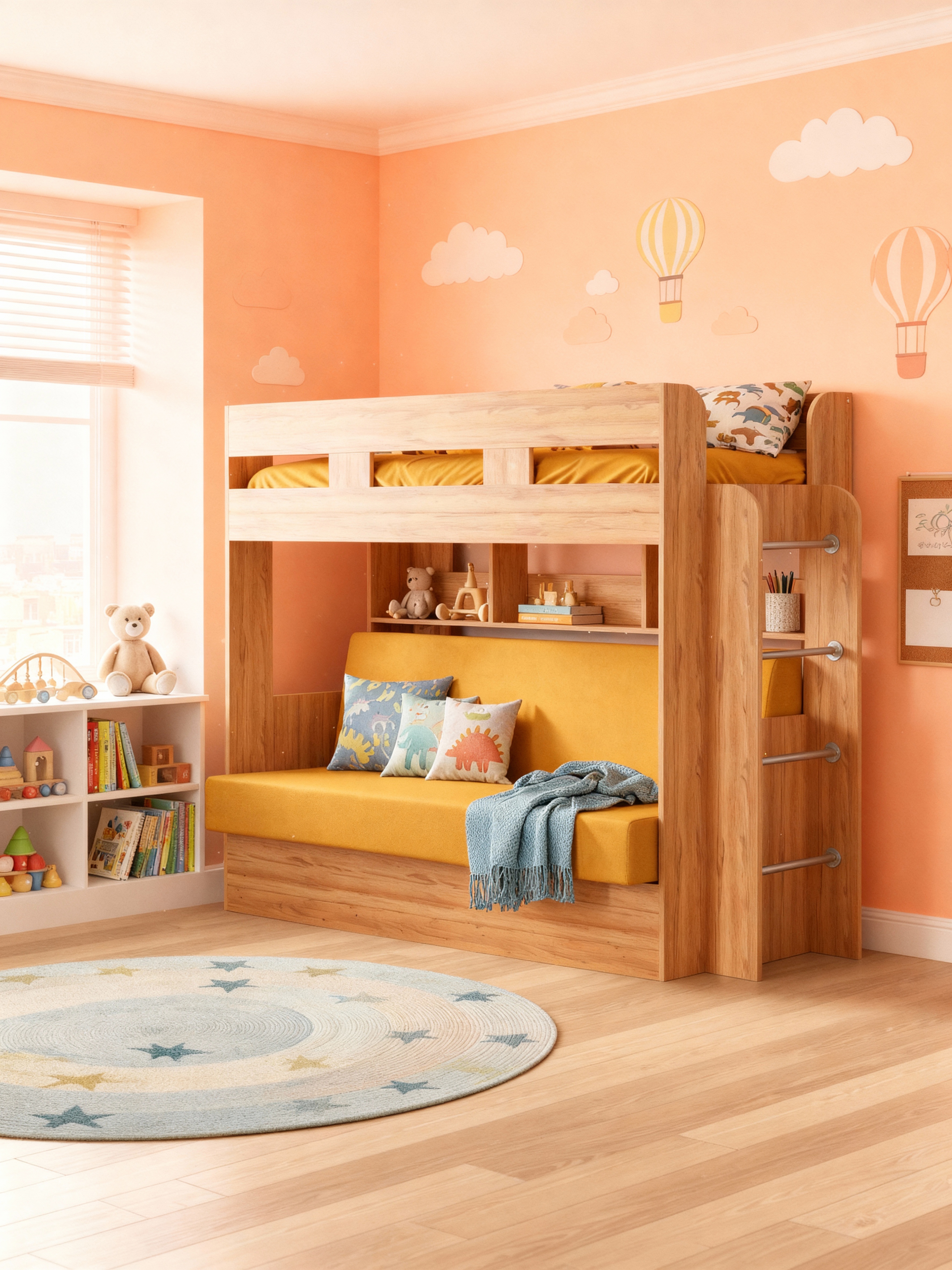 Изображение товара Кровать двухъярусная Дива 120x190 см с подъемным механизмом