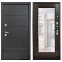 Изображение товара Входная металлическая дверь Порта Р-3 4/П61 Графит Про Венге Вералинга 88x205 см