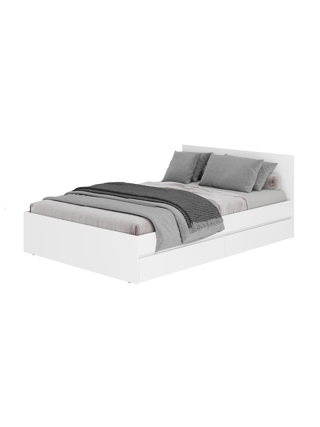 Изображение товара Кровать BTS Симпл 120x200 см белого цвета современная мебель для спальни