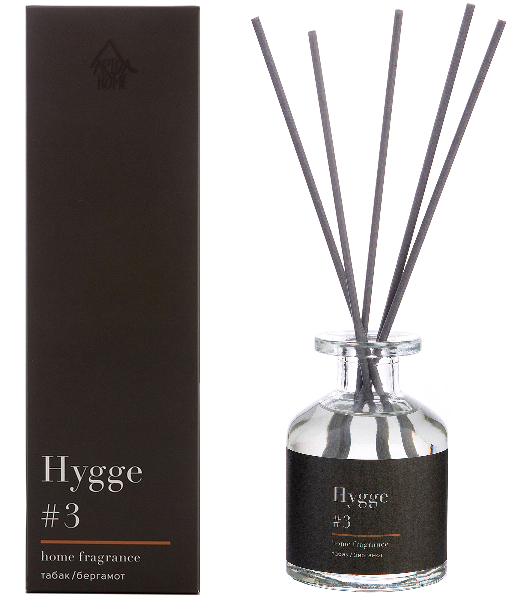 Изображение товара Ароматический диффузор Arida Home Hygge 3 Табак/Бергамот 100 мл