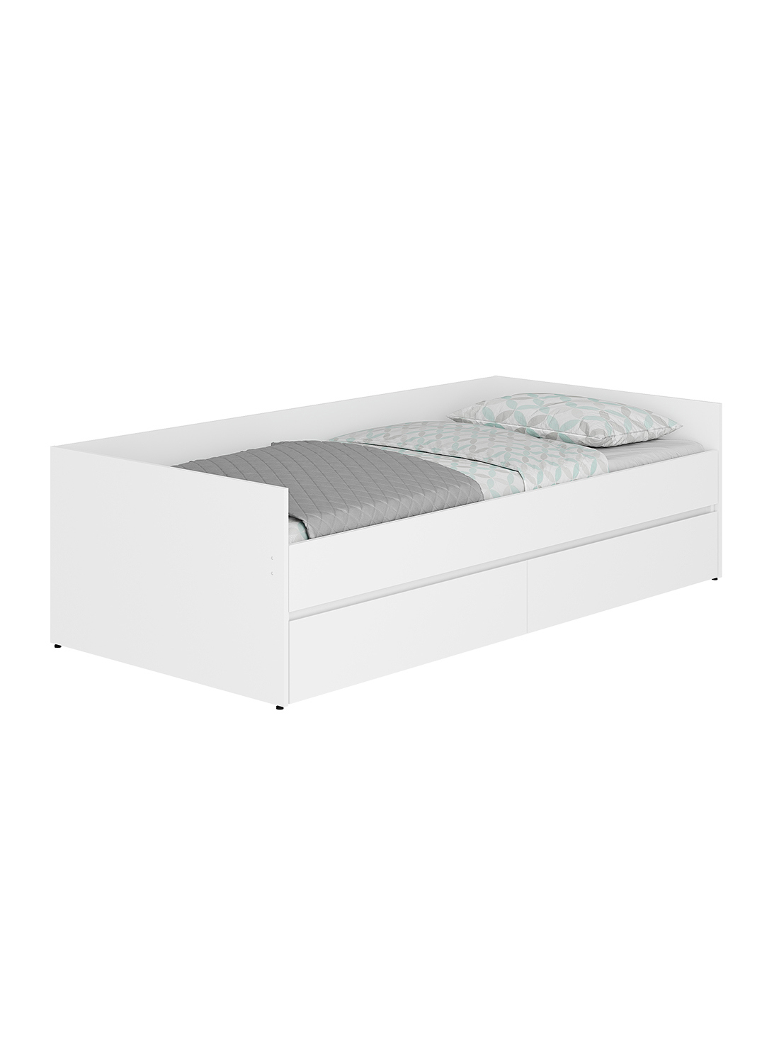 Изображение товара Кровать БТС Симпл 180x200 см белая современная функциональная мебель