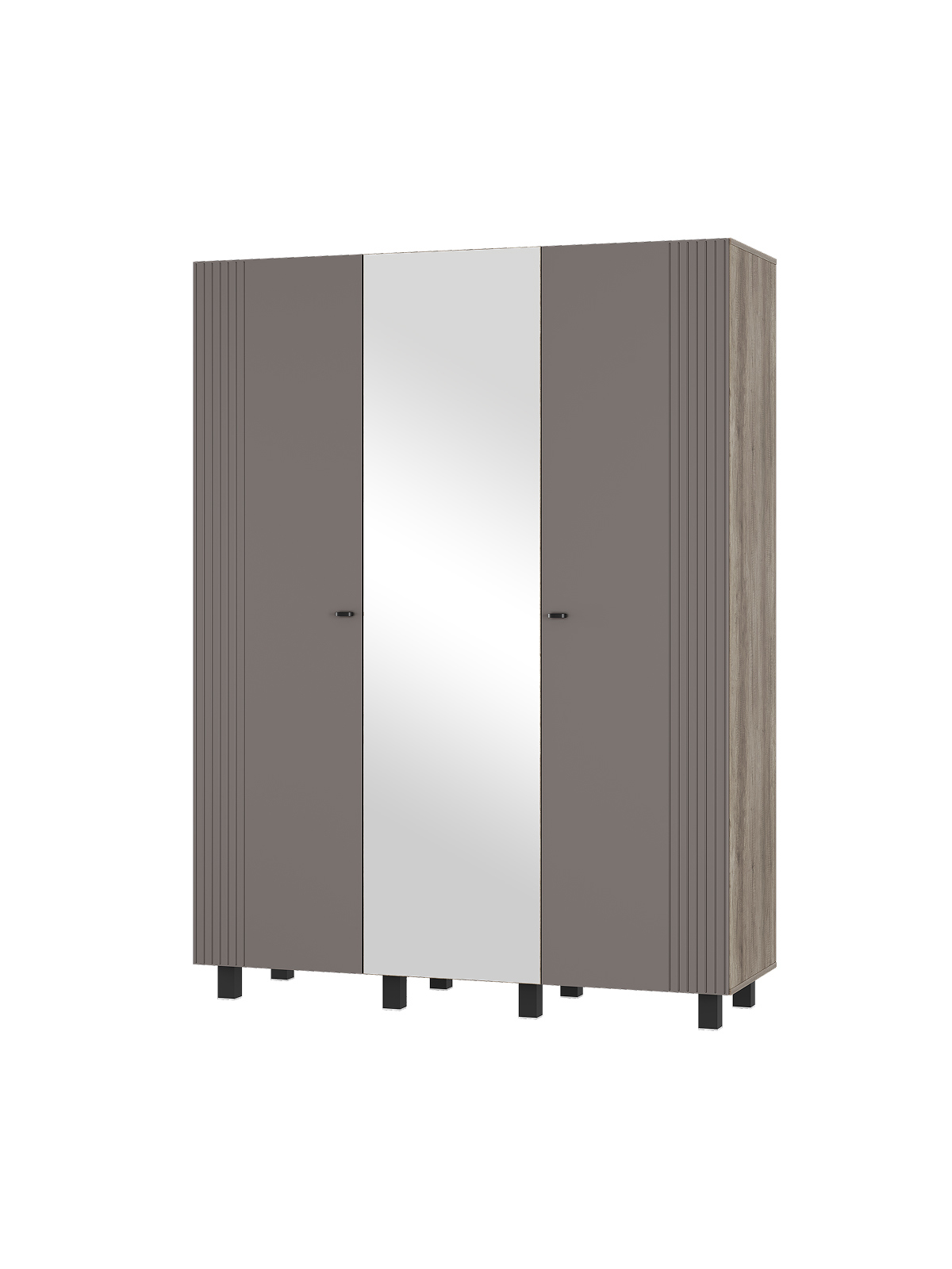 Изображение товара Шкаф распашной BTS Олива 3 двери со зеркалом 150x201 см стильный современный мебель