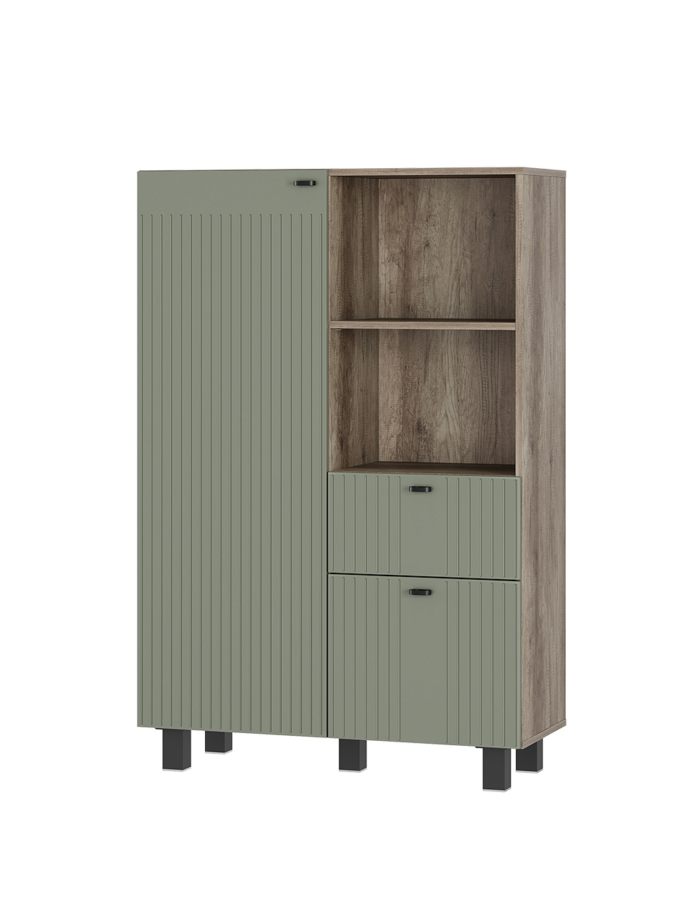 Изображение товара Шкаф распашной Bts Олива с 2 дверями 90.2x135.8x37.4 см ЛДСП цвет дуб каньон/эвкалипт софт