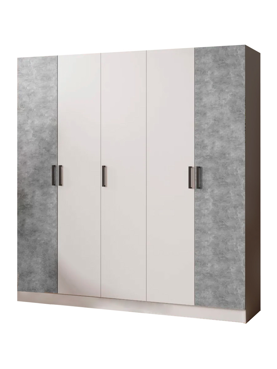 Изображение товара Шкаф распашной Micon Ларс с 5 дверями 200x210x51 см ЛДСП цвет белый/ателье светлое