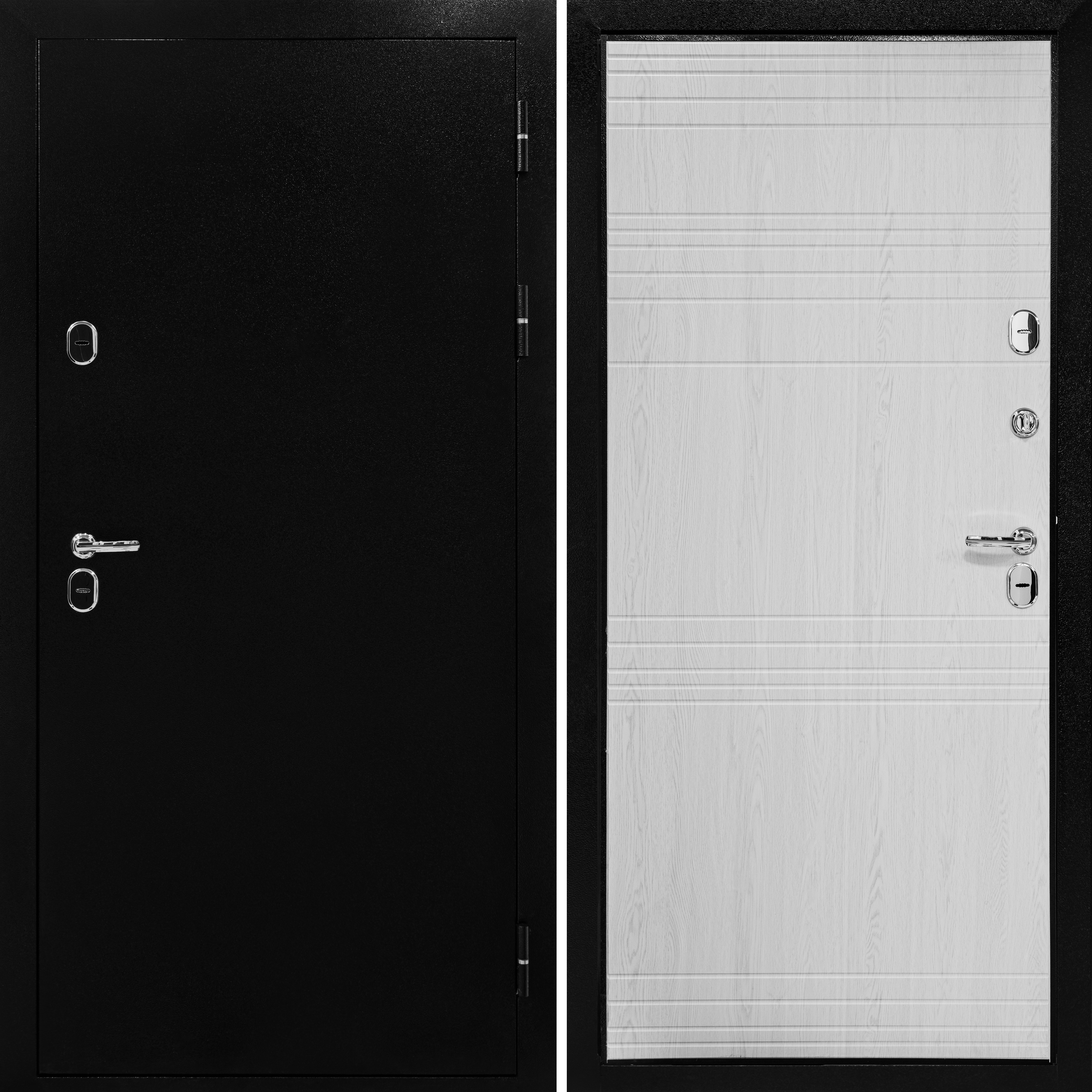 Изображение товара Дверь входная металлическая Термаль Норд 96x205 см правая беленый ясень