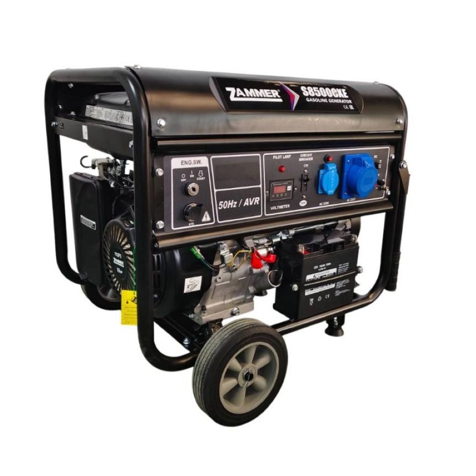 Изображение товара Генератор бензиновый Zammer S8500CXE 7.5 кВт