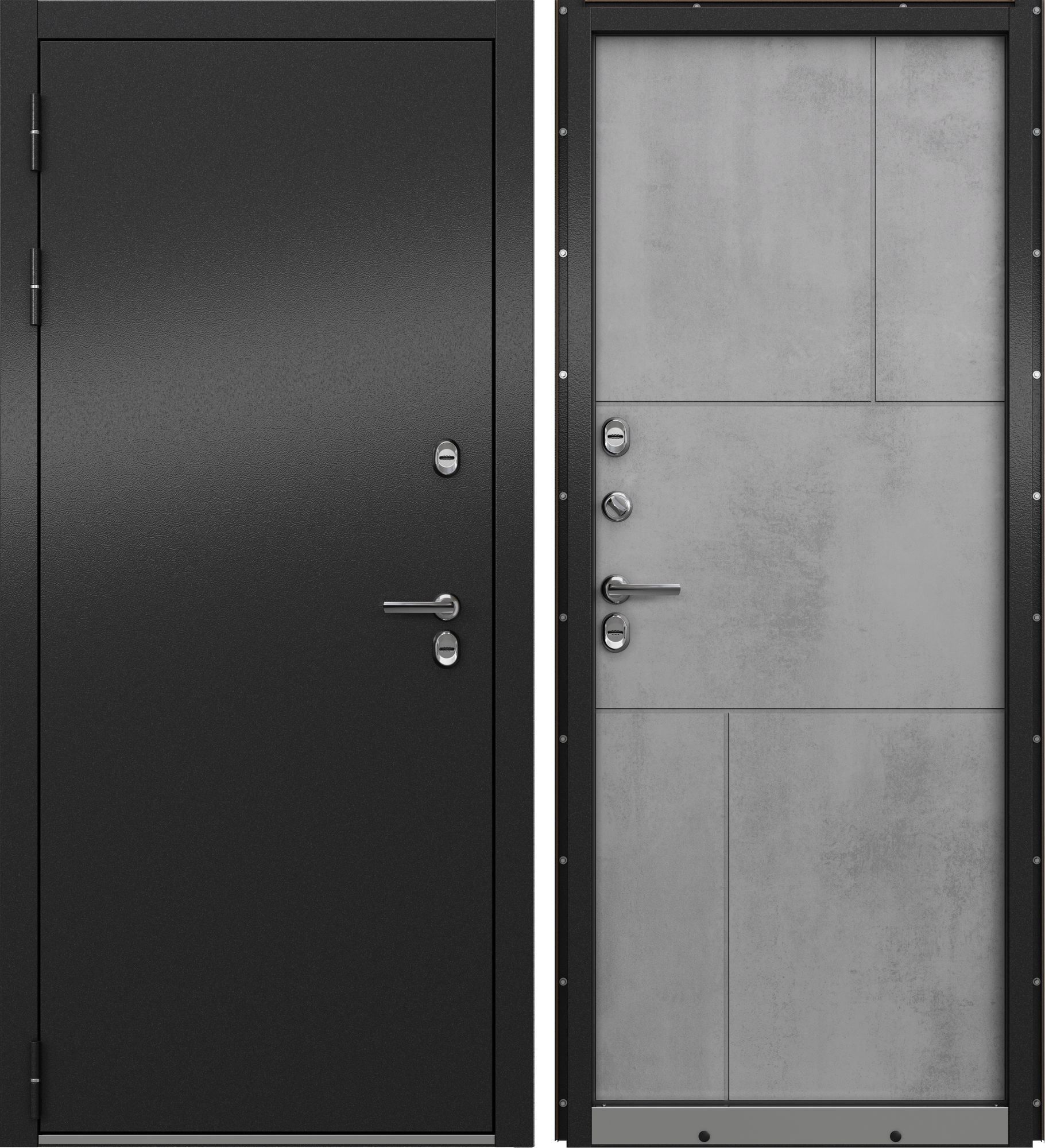 Изображение товара Дверь входная металлическая Крепыш 96x205 см левая серый