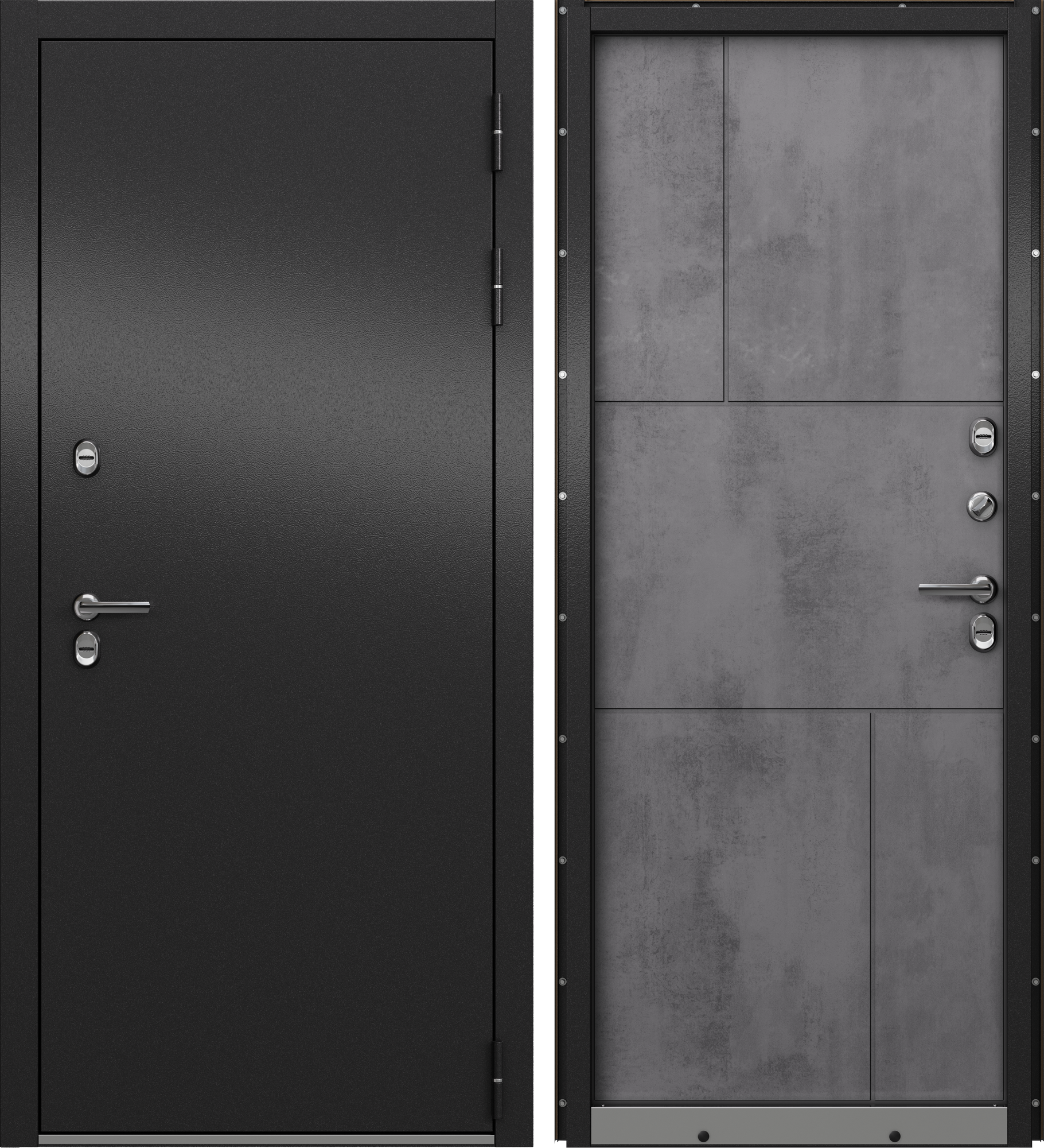 Изображение товара Дверь входная металлическая Крепыш 88x205 см правая темный