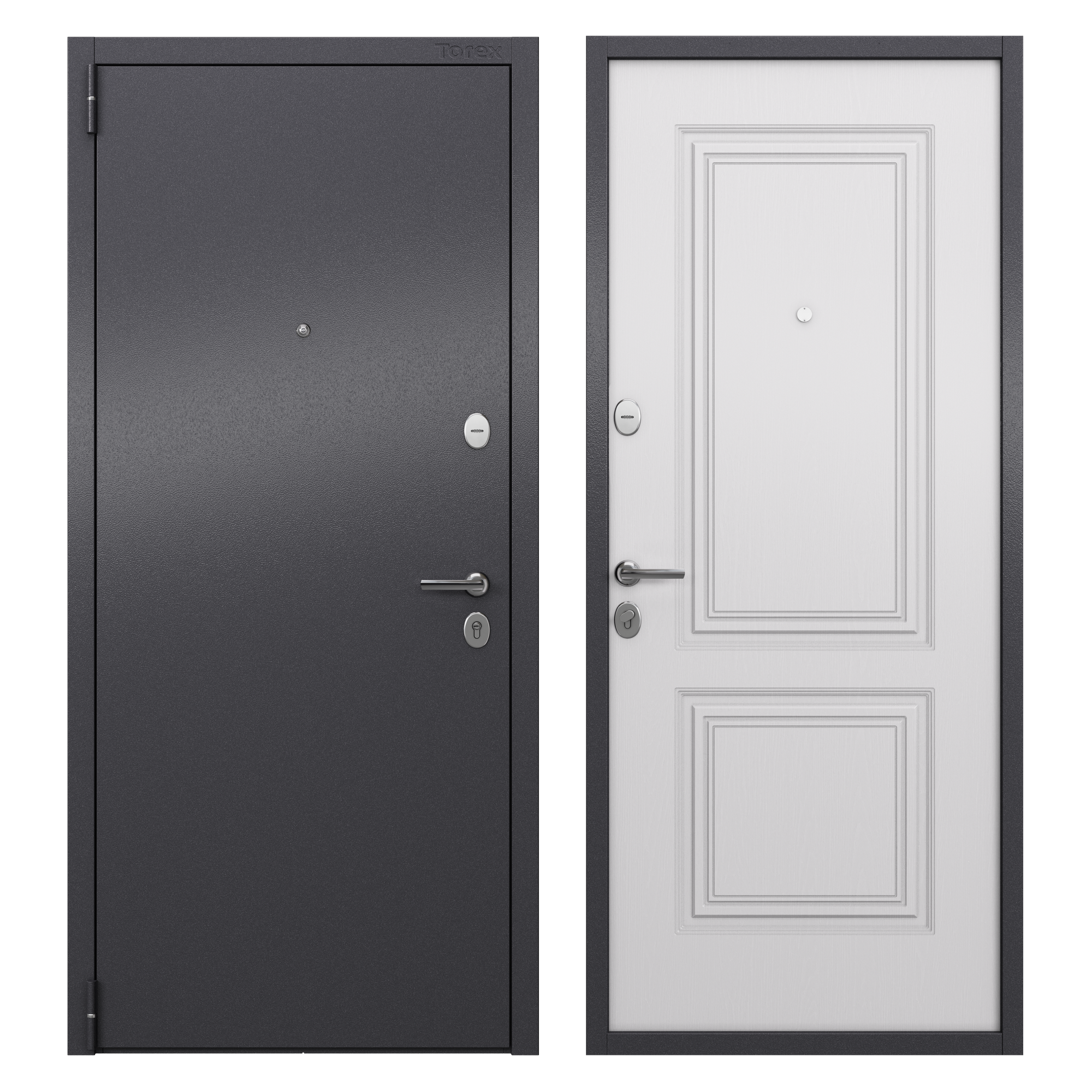 Изображение товара Дверь входная металлическая Гибсон левая 86x205 см классик беленый