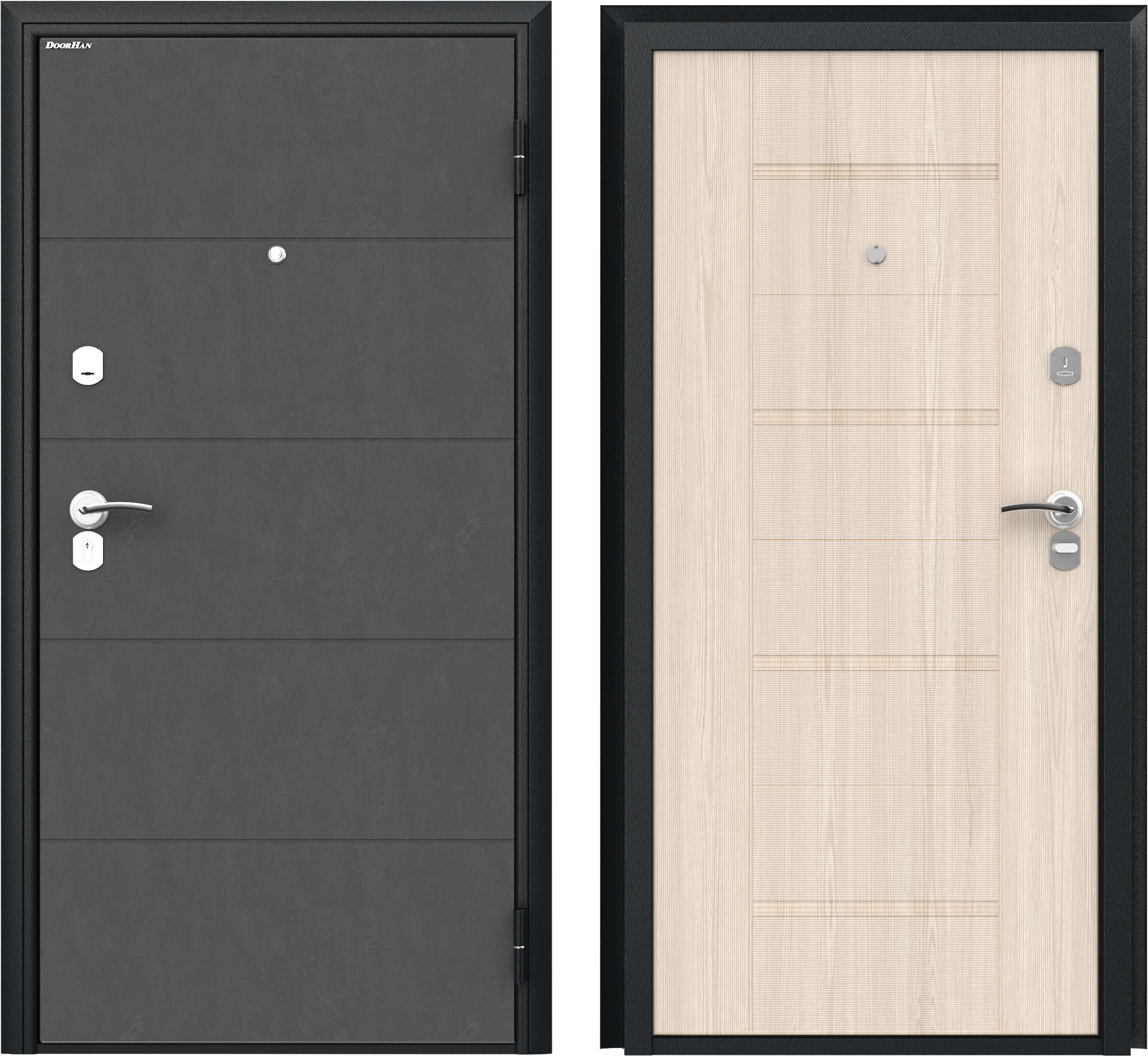 Изображение товара Металлическая дверь DOORHAN ОПТИМ 88x205 см правая бежевый