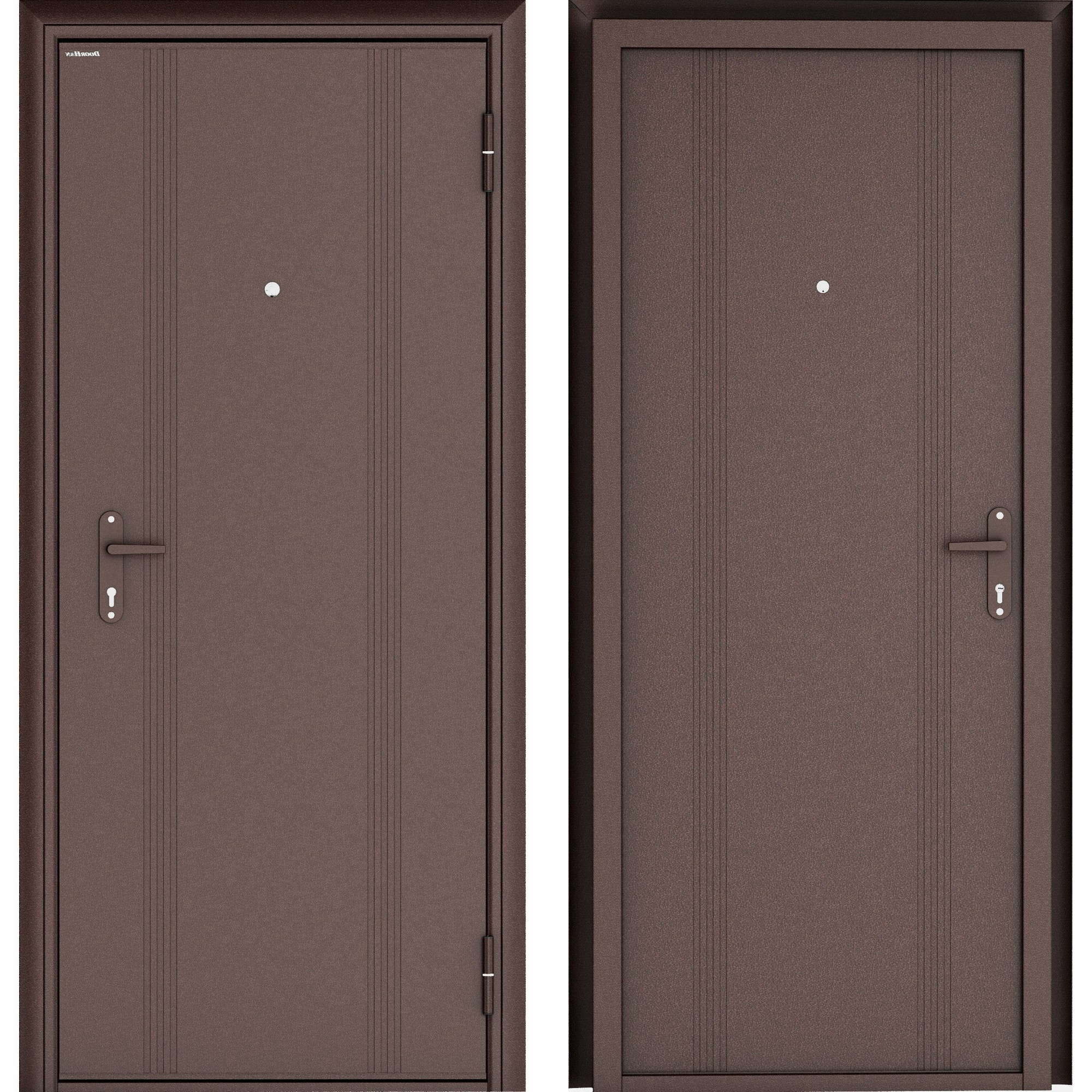 Дверь входная металлическая Doorhan Эко 88x205 см правая цвет антик медь