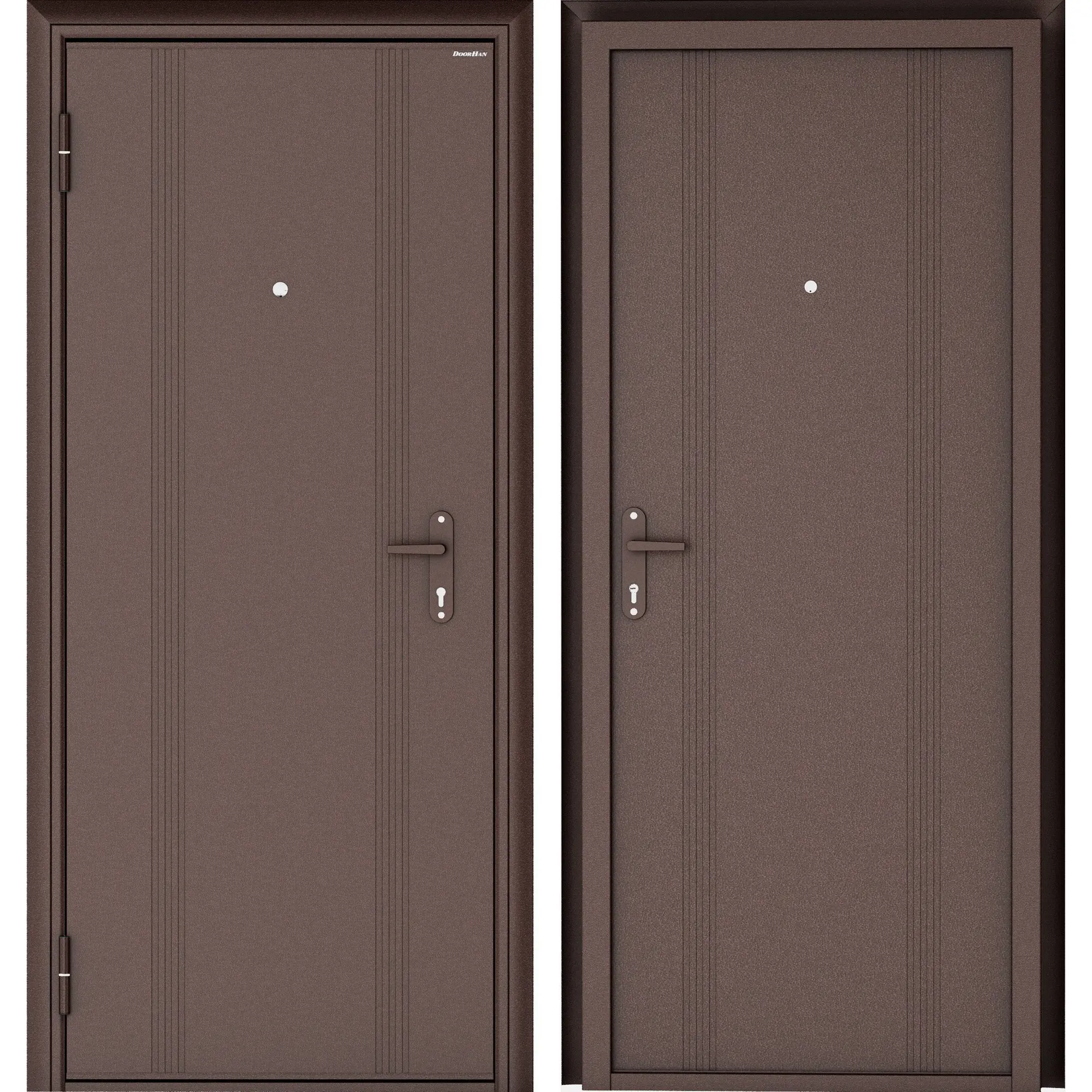 Дверь входная металлическая Doorhan Эко 98x205 см левая цвет антик медь