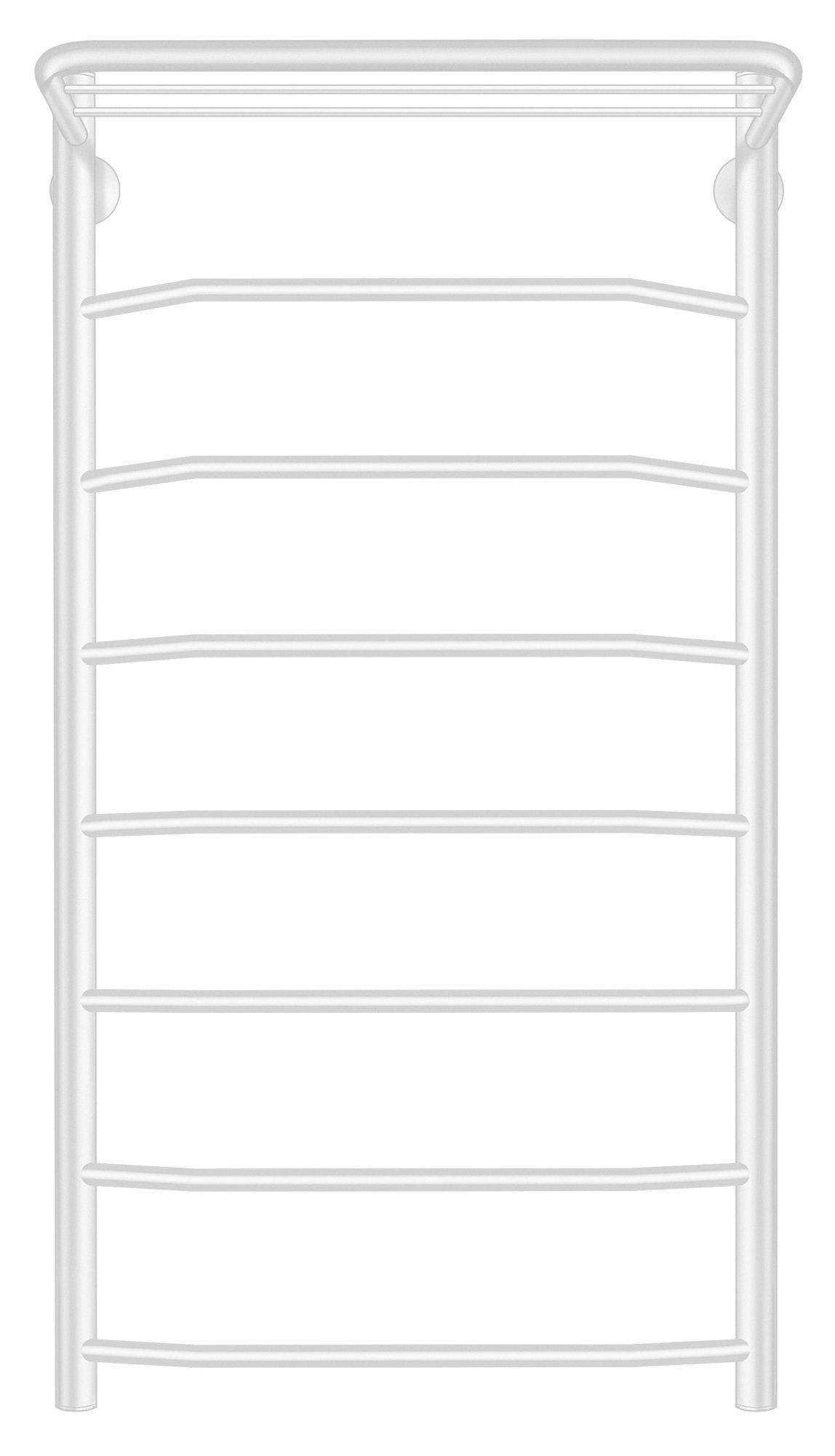 Изображение товара Полотенцесушитель электрический Secado Агата 1 СП правый 500x1000 мм 300 Вт с терморегулятором и полкой лесенка цвет белый матовый