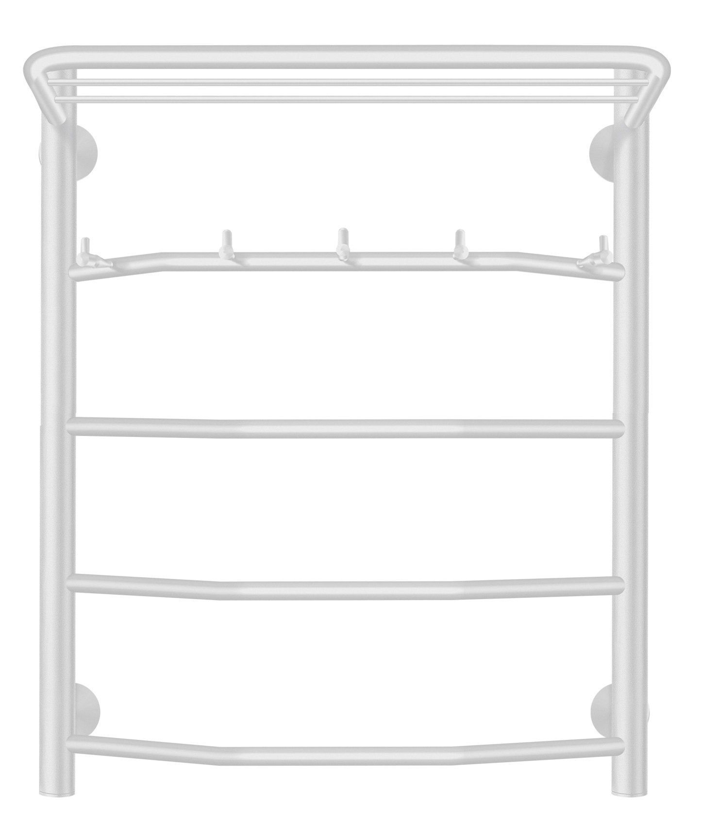Изображение товара Полотенцесушитель электрический Secado Агата 1 КСП левый 500x600 мм 300 Вт с терморегулятором и полкой лесенка цвет белый матовый