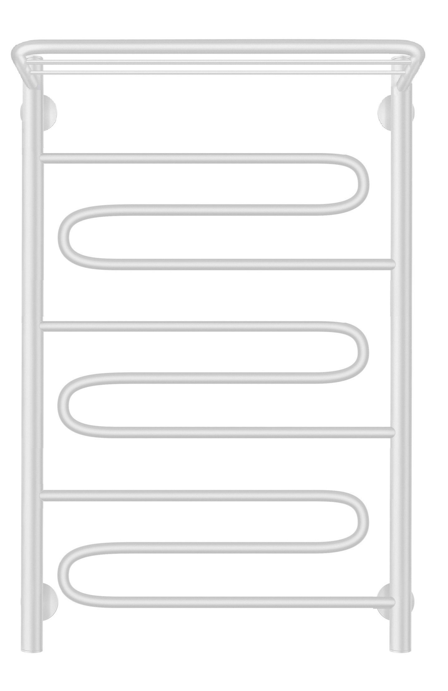 Изображение товара Полотенцесушитель электрический Secado Валенсия 1 правый 500x800 мм 300 Вт с терморегулятором и полкой лесенка цвет белый матовый
