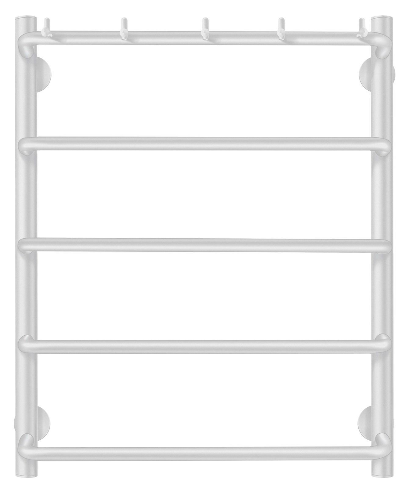 Изображение товара Полотенцесушитель электрический Secado Мерида 1 К правый 500x600 мм 300 Вт с терморегулятором лесенка цвет белый матовый