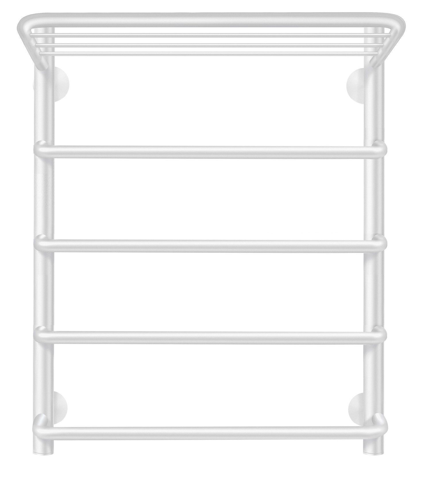 Изображение товара Полотенцесушитель электрический Secado Мерида 1 СП правый 500x600 мм 300 Вт с терморегулятором и полкой лесенка цвет белый матовый