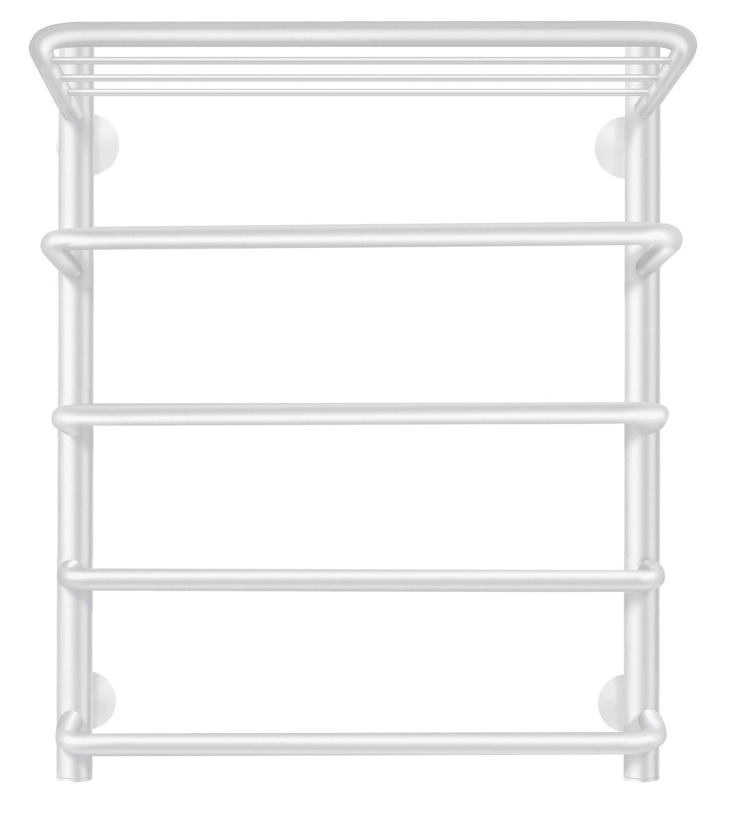 Изображение товара Полотенцесушитель электрический Secado Мерида 2 левый 500x600 мм 300 Вт с терморегулятором и полкой лесенка цвет белый матовый