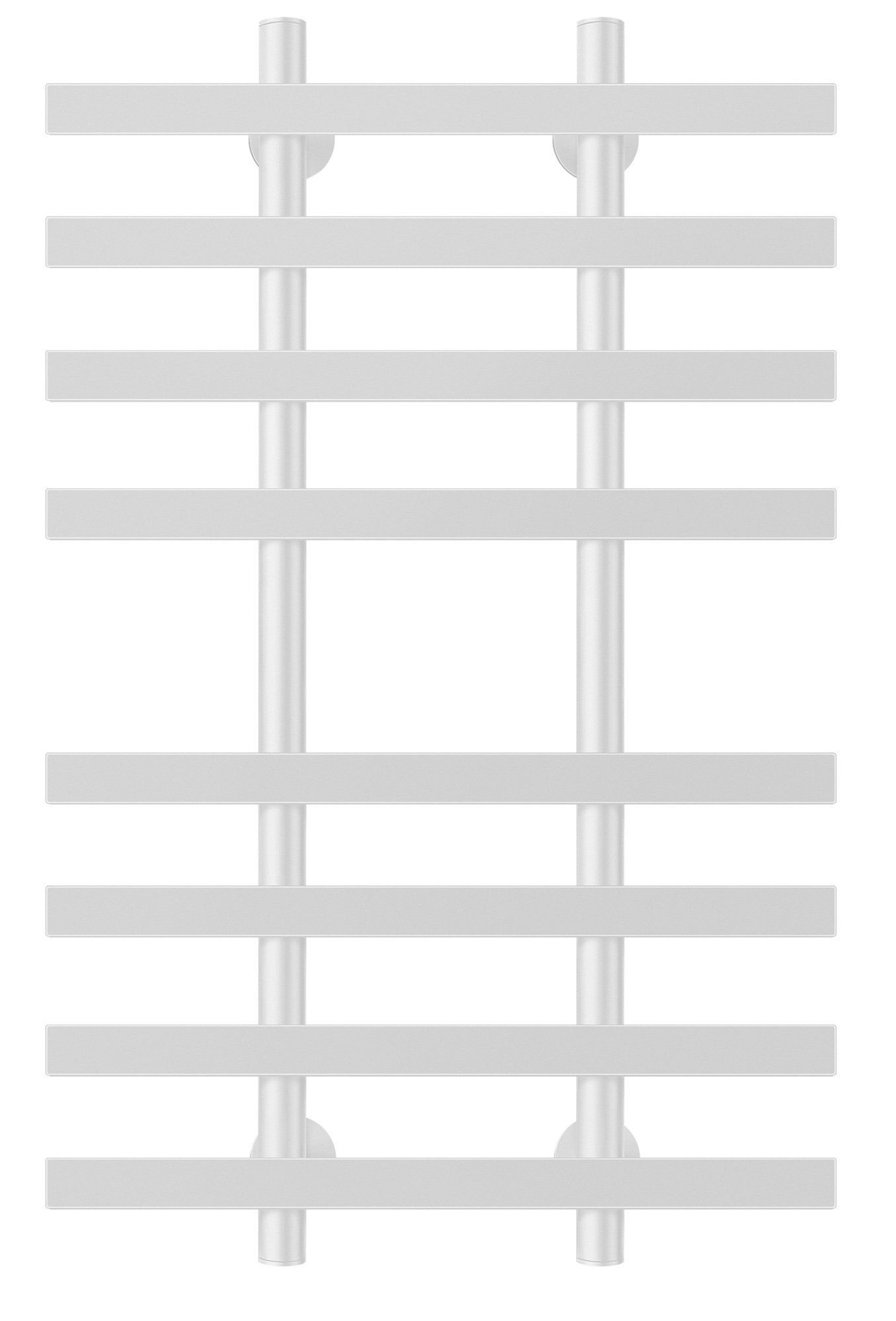 Изображение товара Полотенцесушитель электрический Secado Понтида 4 левый 500x800 мм 300 Вт с терморегулятором лесенка цвет белый матовый