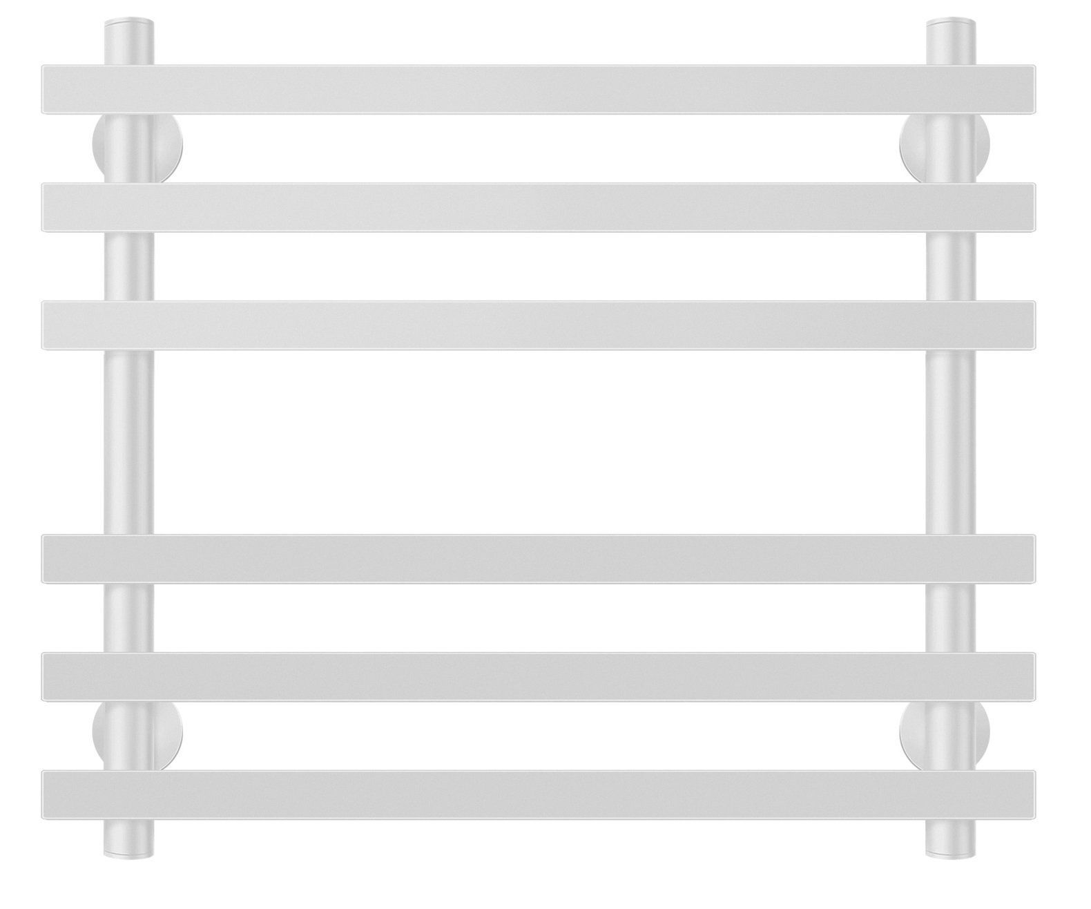 Изображение товара Полотенцесушитель электрический Secado Понтида плюс правый 600x600 мм 300 Вт с терморегулятором лесенка цвет белый матовый