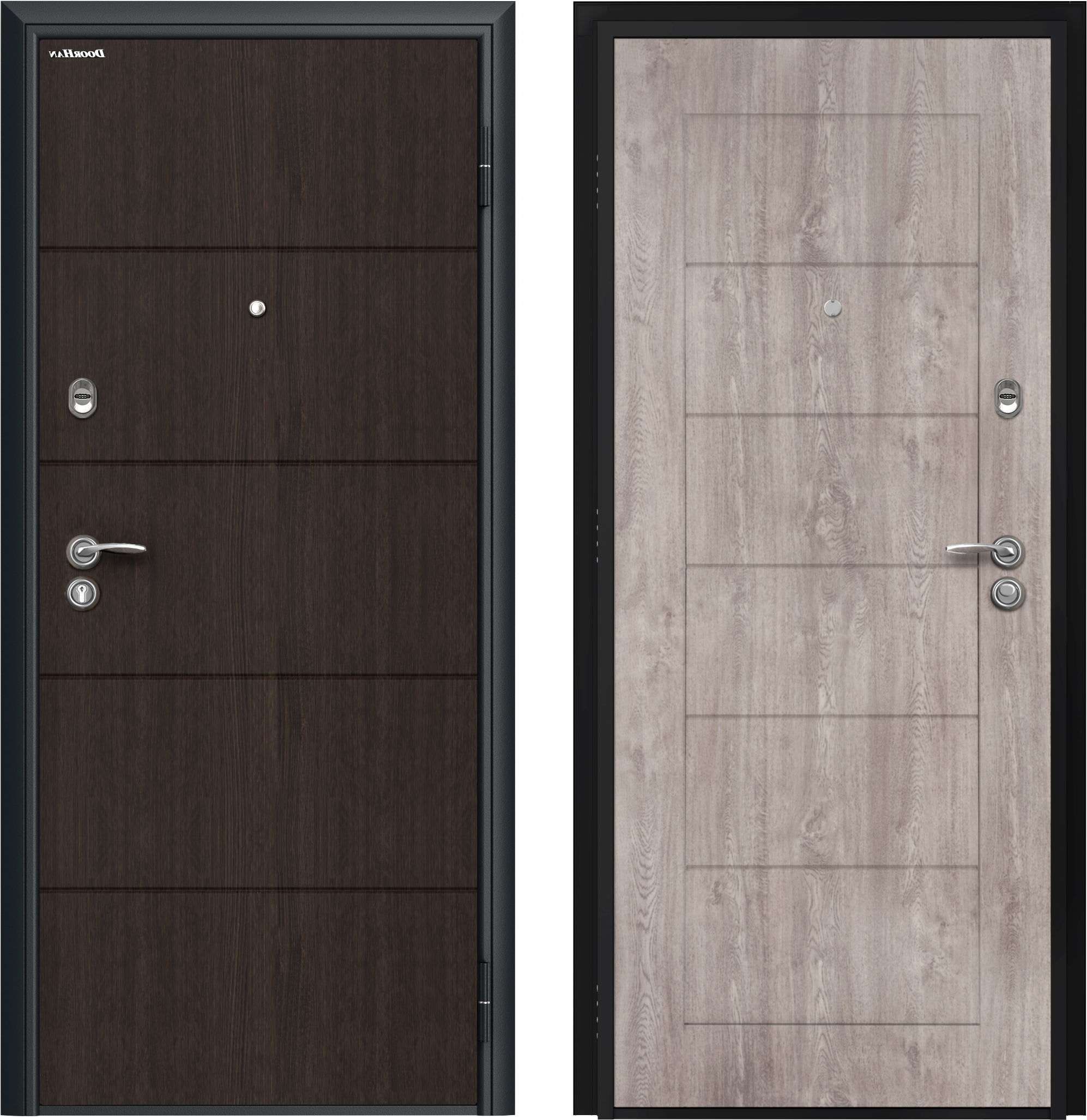 Изображение товара Дверь входная металлическая Оптим 88x205 см правая дуб серый