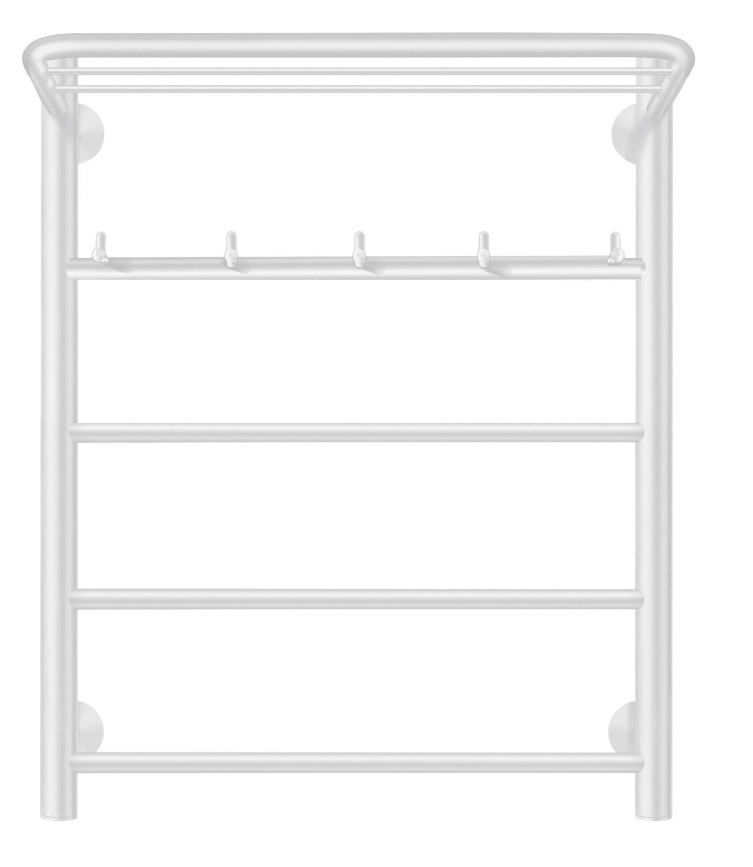 Изображение товара Полотенцесушитель электрический Secado Триада 1 КСП левый 500x600 мм 300 Вт с терморегулятором и полкой лесенка цвет белый матовый