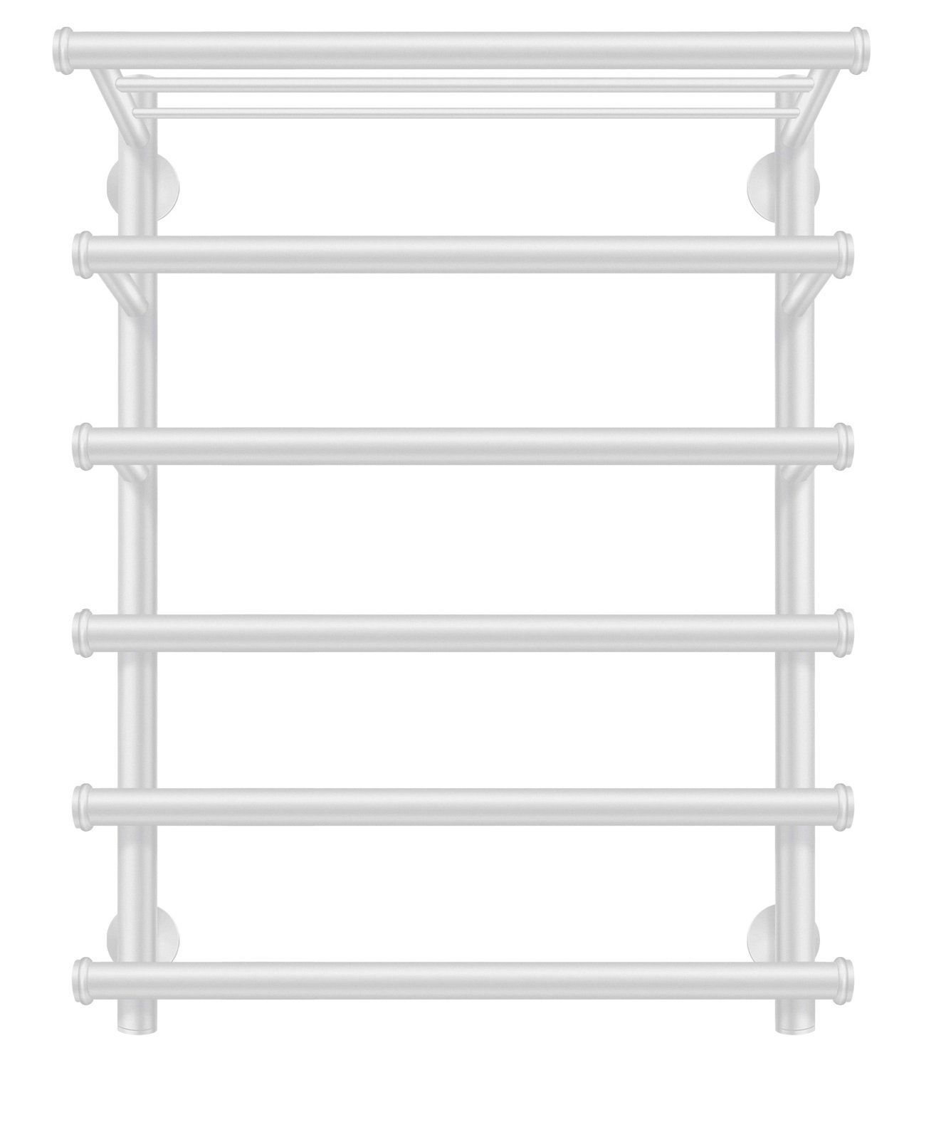 Изображение товара Полотенцесушитель электрический Secado Турин 6 правый 500x800 мм 300 Вт с терморегулятором лесенка цвет белый матовый
