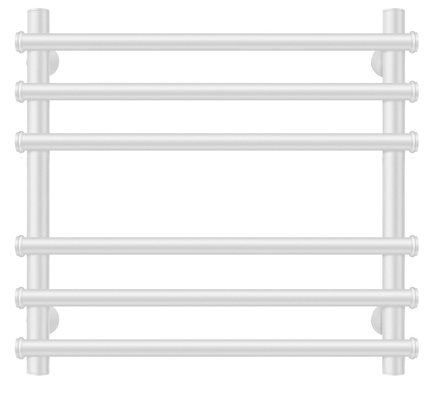 Изображение товара Полотенцесушитель электрический Secado Турин плюс левый 600x600 мм 300 Вт с терморегулятором лесенка цвет белый матовый