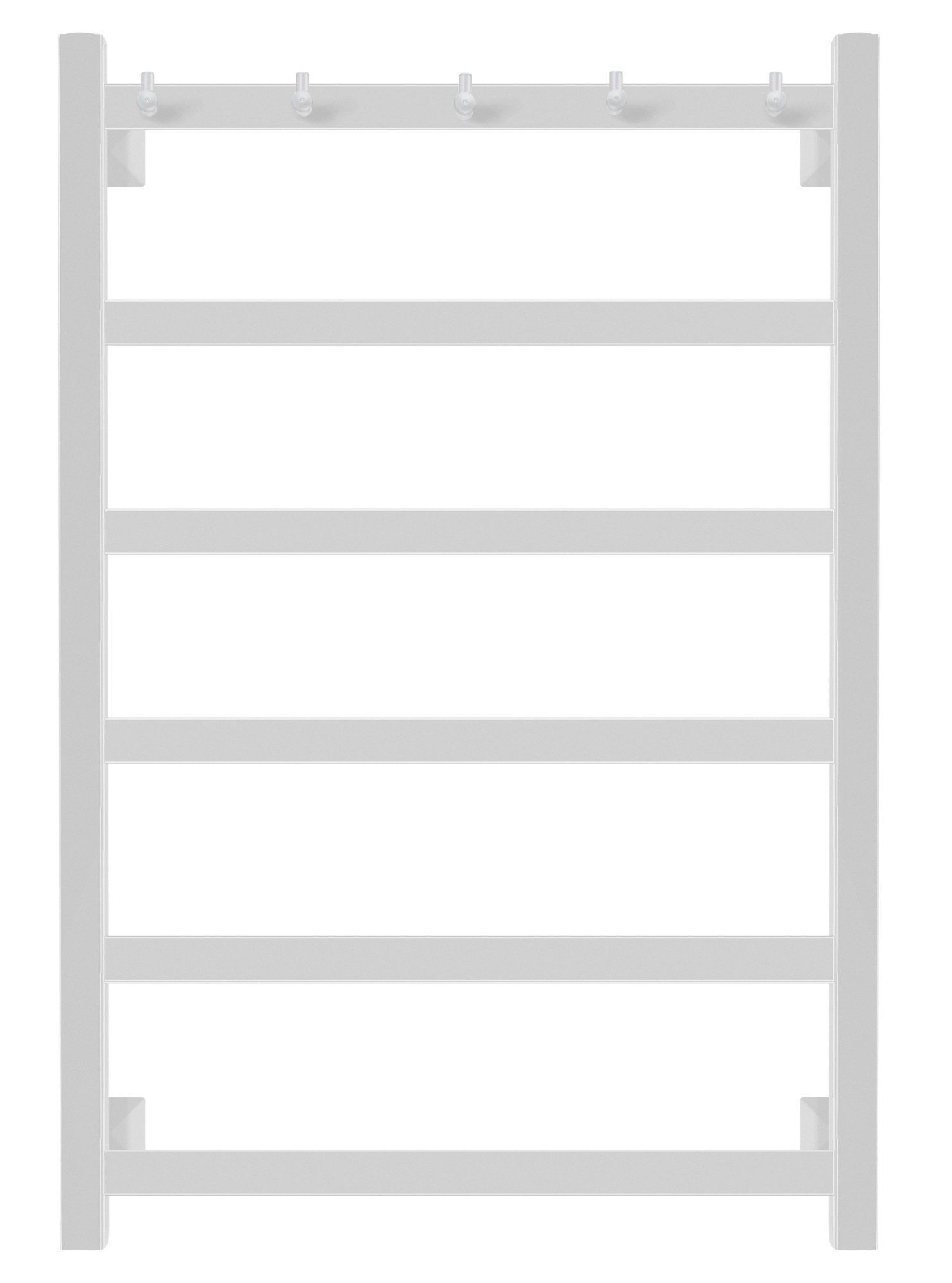 Изображение товара Полотенцесушитель электрический Secado Корсико 1 К левый 500x800 мм 300 Вт с терморегулятором лесенка цвет белый матовый