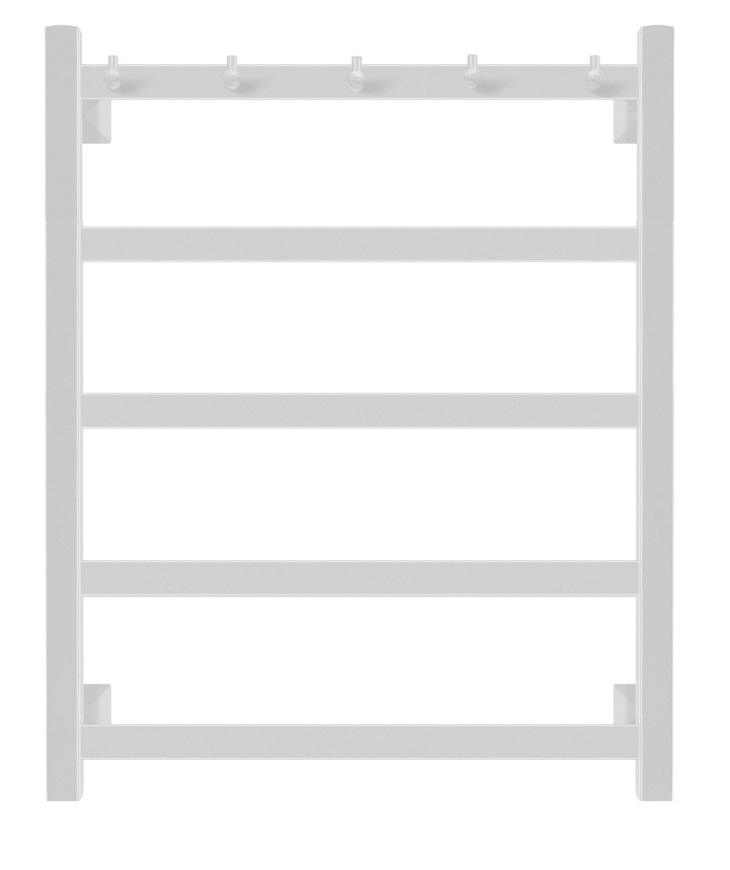 Изображение товара Полотенцесушитель электрический Secado Корсико 1 К правый 500x600 мм 300 Вт с терморегулятором лесенка цвет белый матовый