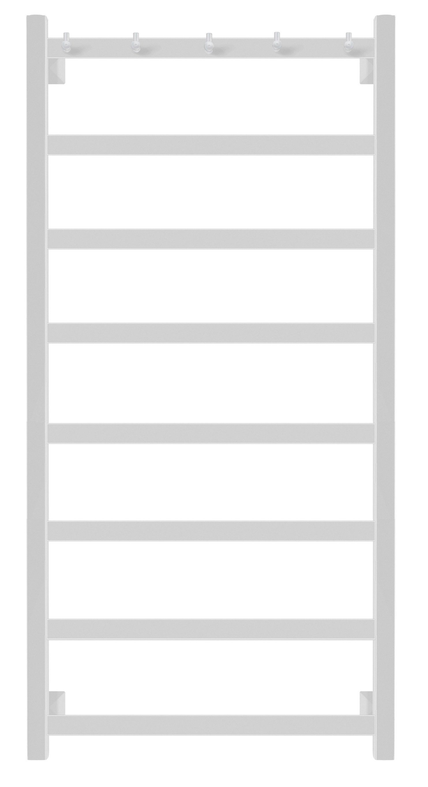 Изображение товара Полотенцесушитель электрический Secado Корсико 1 К правый 500x1000 мм 300 Вт с терморегулятором лесенка цвет белый матовый