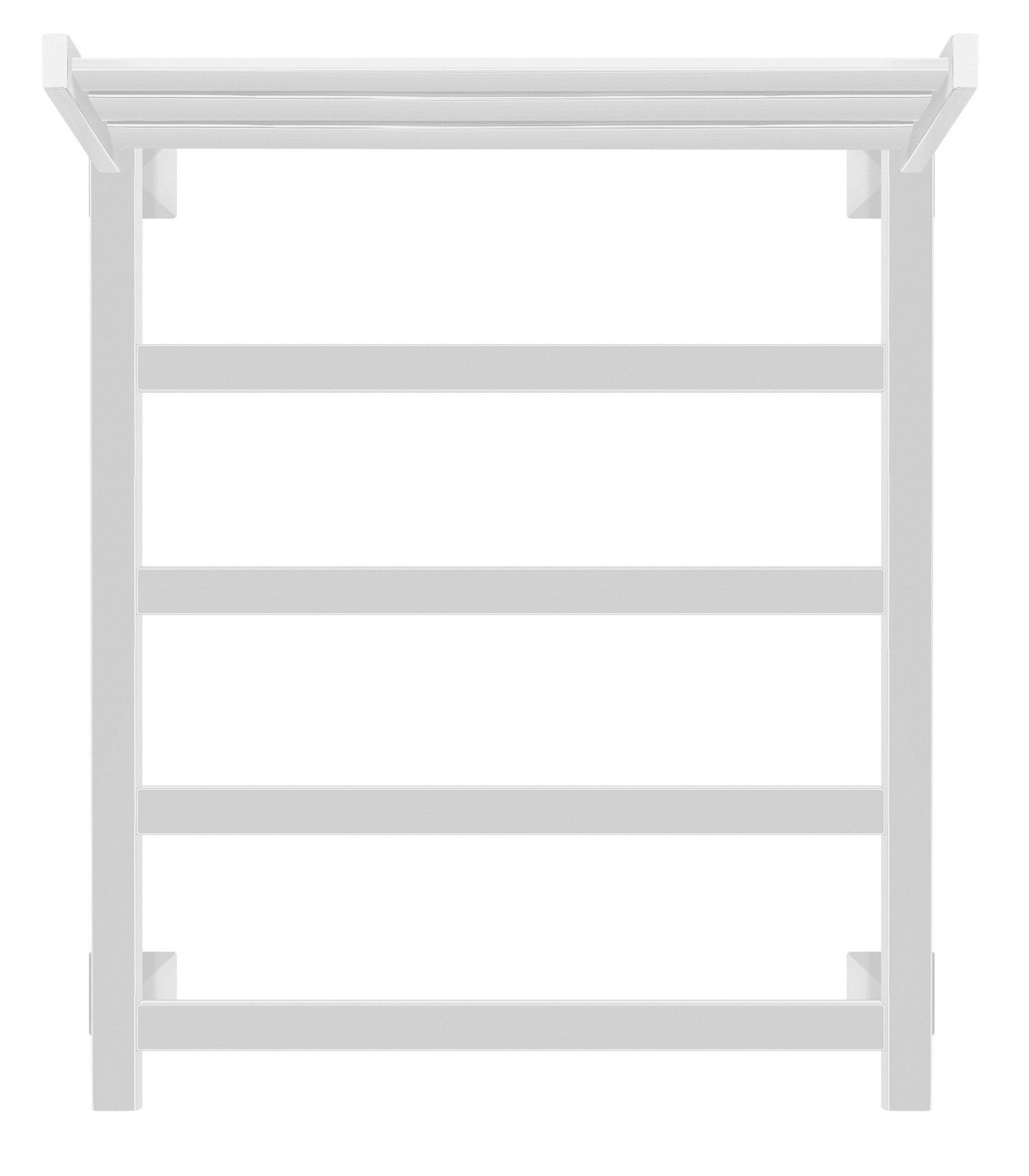 Изображение товара Полотенцесушитель электрический Secado Корсико 1 СП правый 500x600 мм 300 Вт с терморегулятором и полкой лесенка цвет белый матовый