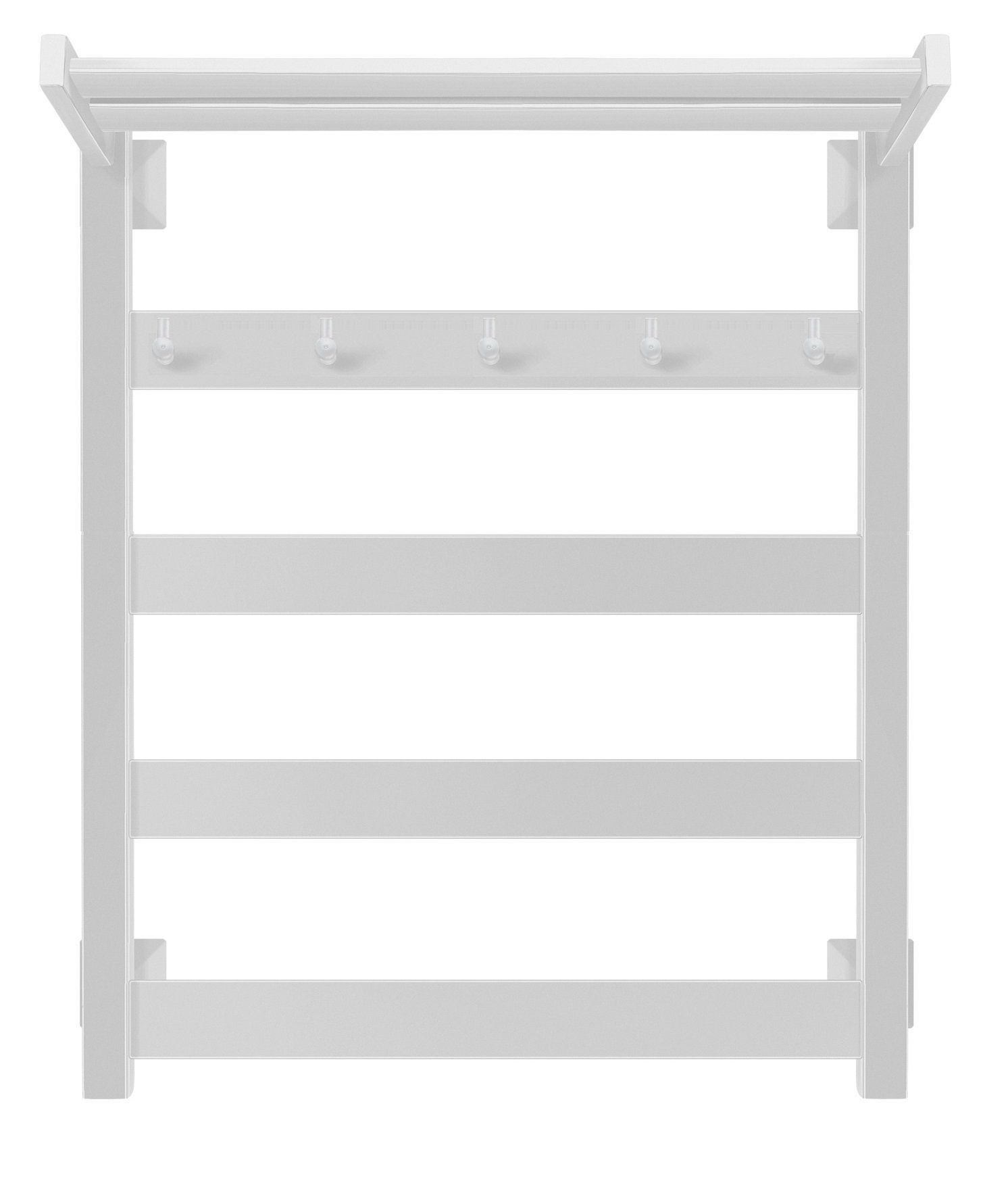 Изображение товара Полотенцесушитель электрический Secado Комано 1 КСП левый 600x600 мм 300 Вт с терморегулятором и полкой лесенка цвет белый матовый