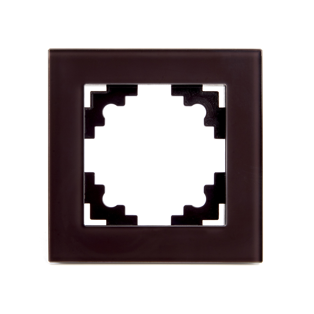 Изображение товара Рамка для розеток и выключателей Stekker Катрин GFR00-7001-04 1 пост цвет шоколад