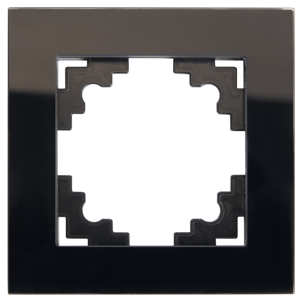 Изображение товара Рамка для розеток и выключателей Stekker Катрин 1 пост цвет черный