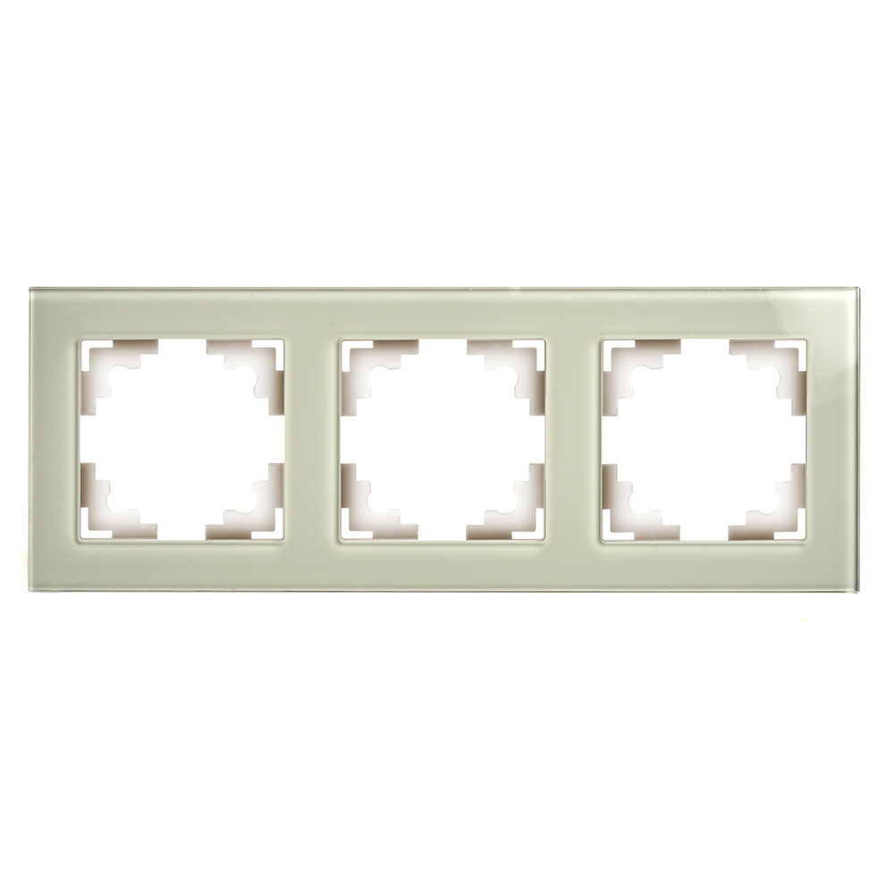 Изображение товара Рамка для розеток и выключателей Stekker Катрин 3 поста цвет дымчатый