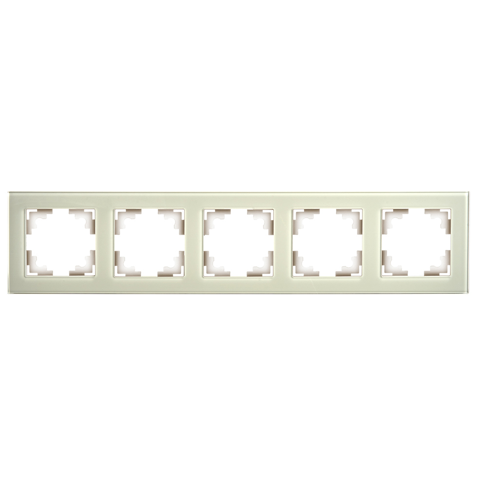 Изображение товара Рамка для розеток и выключателей Stekker Катрин дымчатый 5 постов